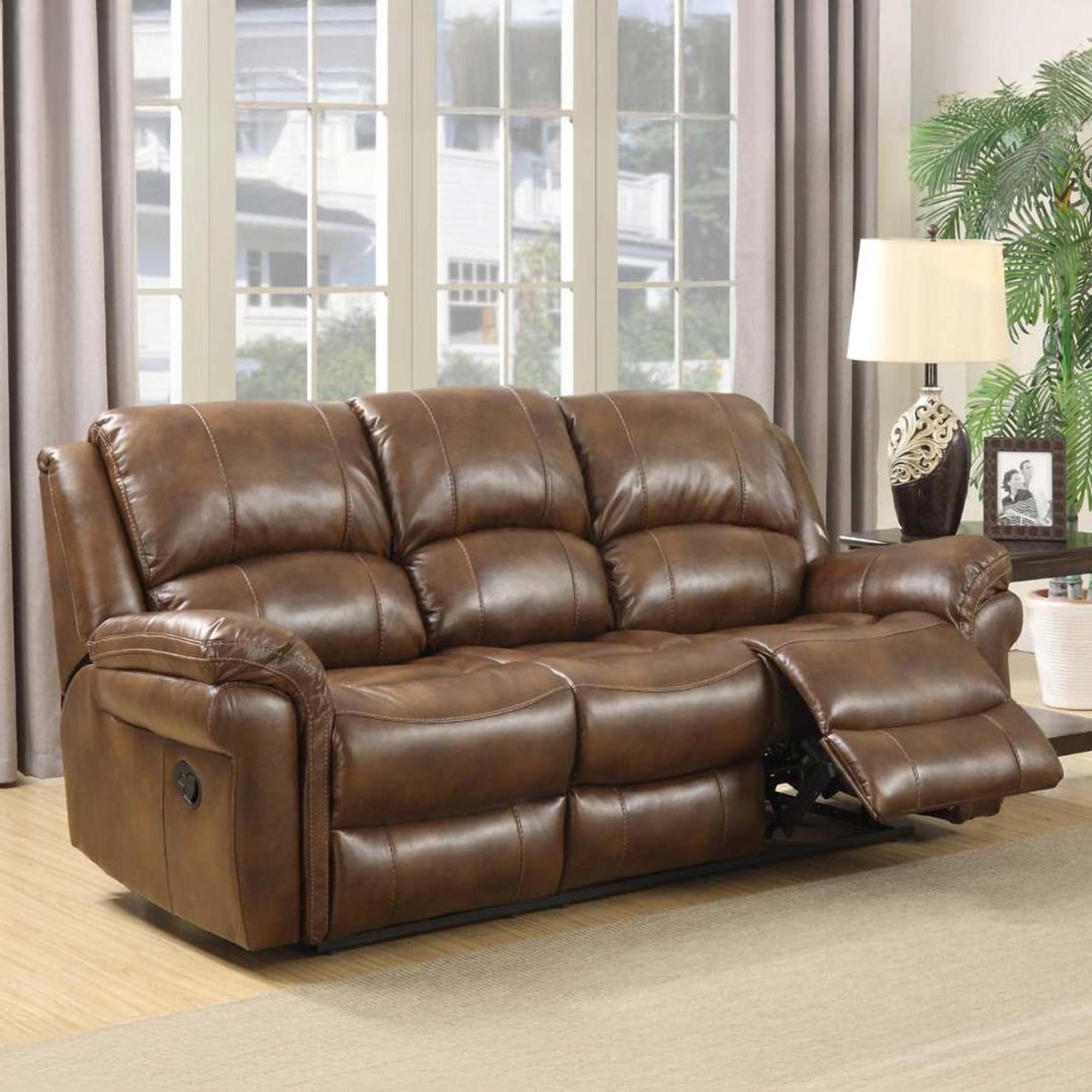 Farnham Recliner Sofa - 3 Seater - Tan Leather
