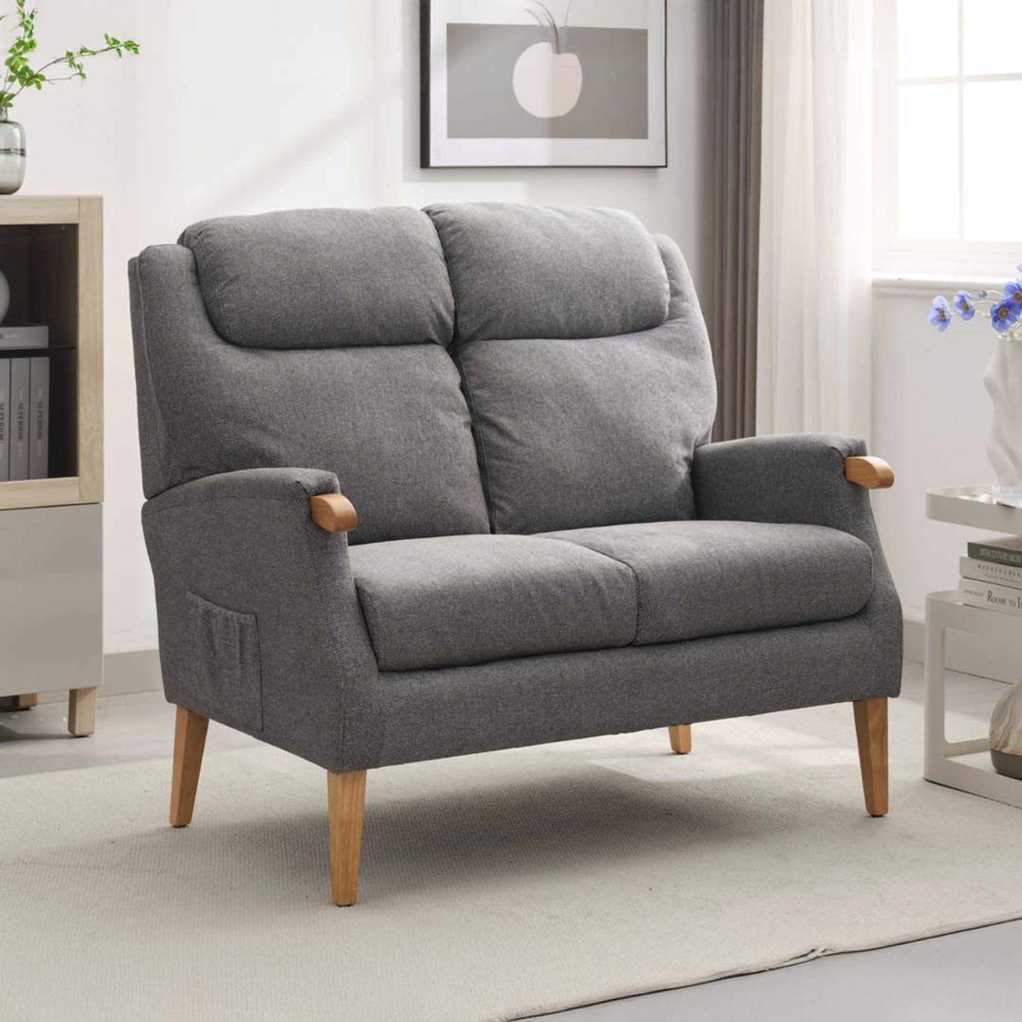 Lisbon Sofa - 2 Seater - Grey Fabric