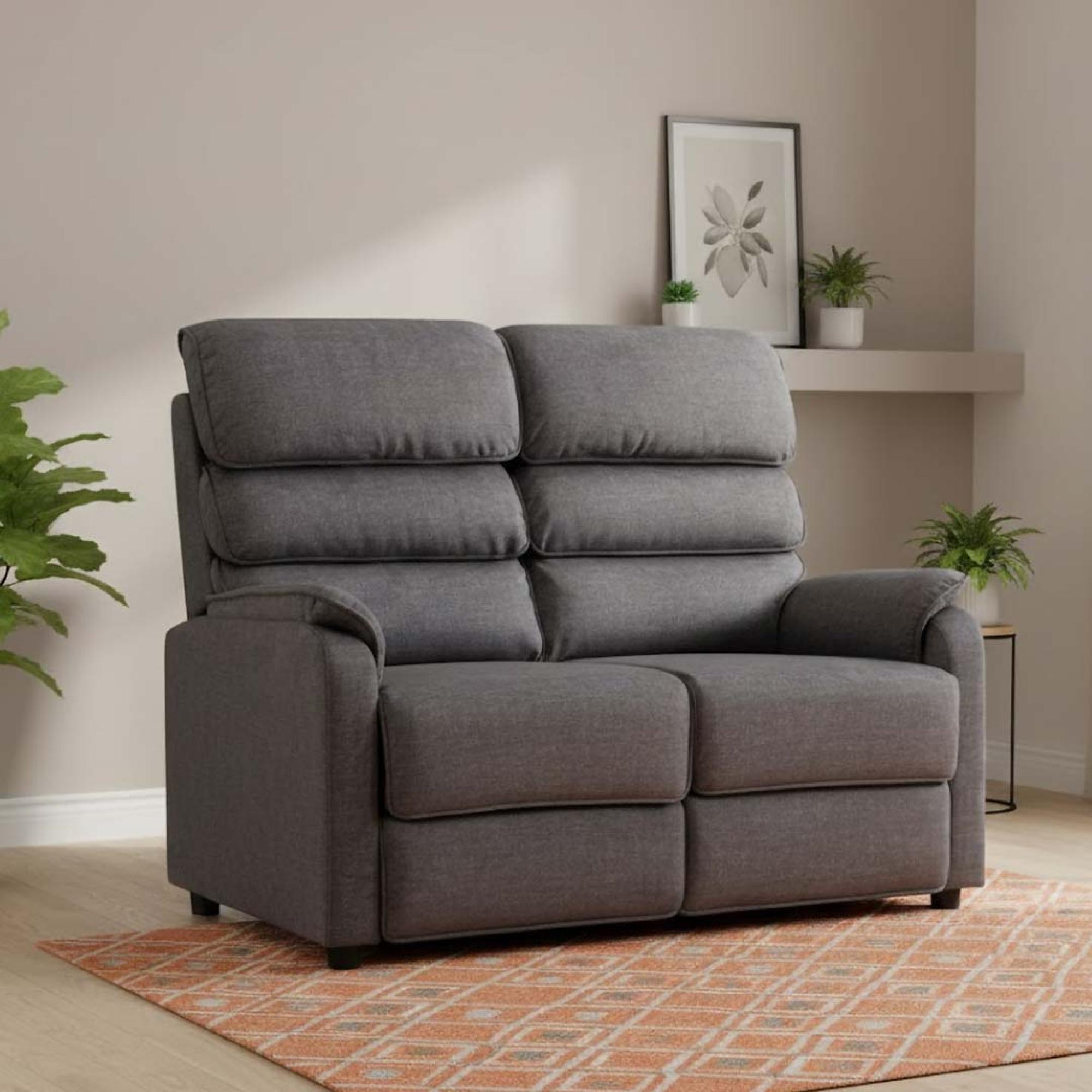 Savoy Fixed Sofa - 2 Seater - Grey Fabric