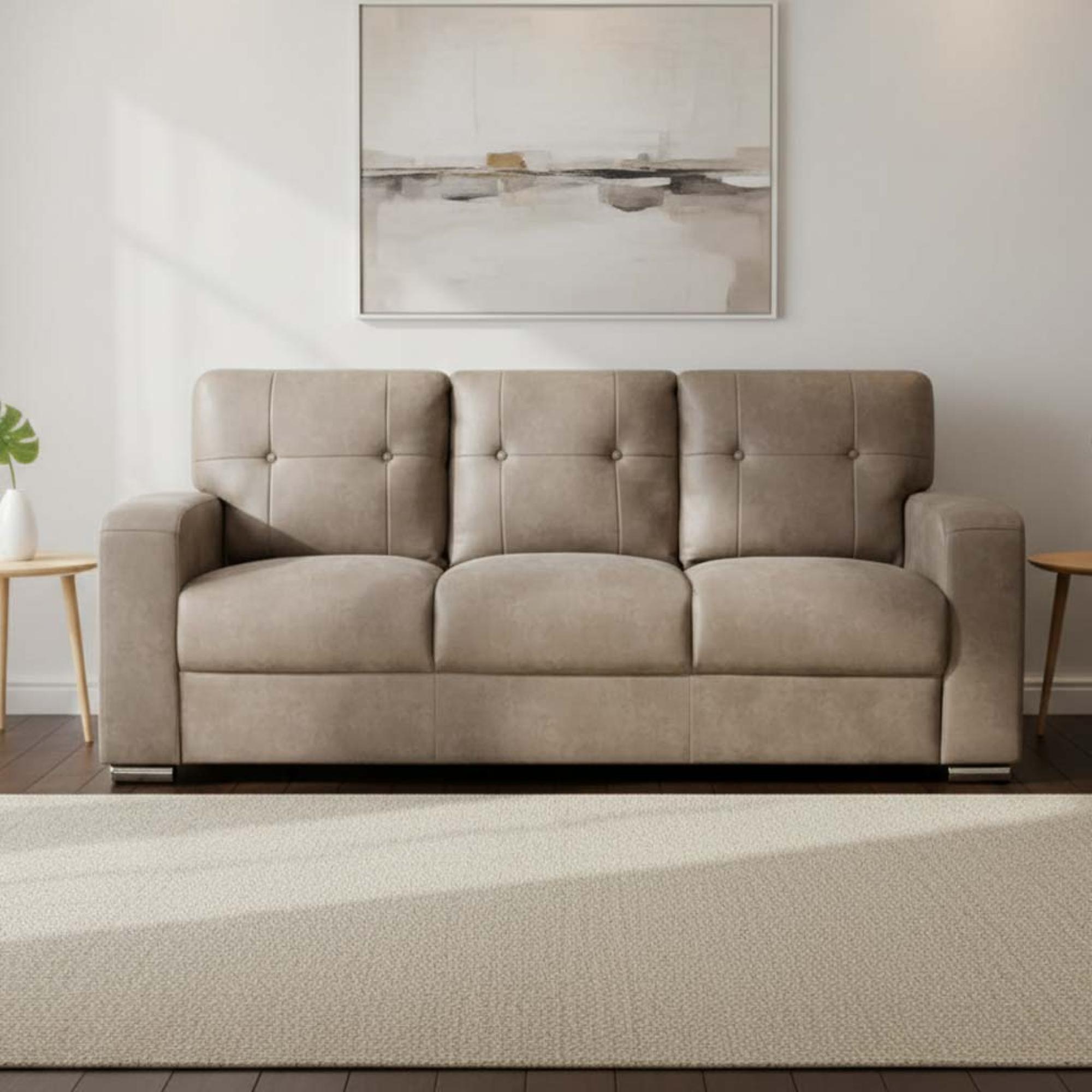 Hampton Sofa - 3 Seater - Taupe Fabric