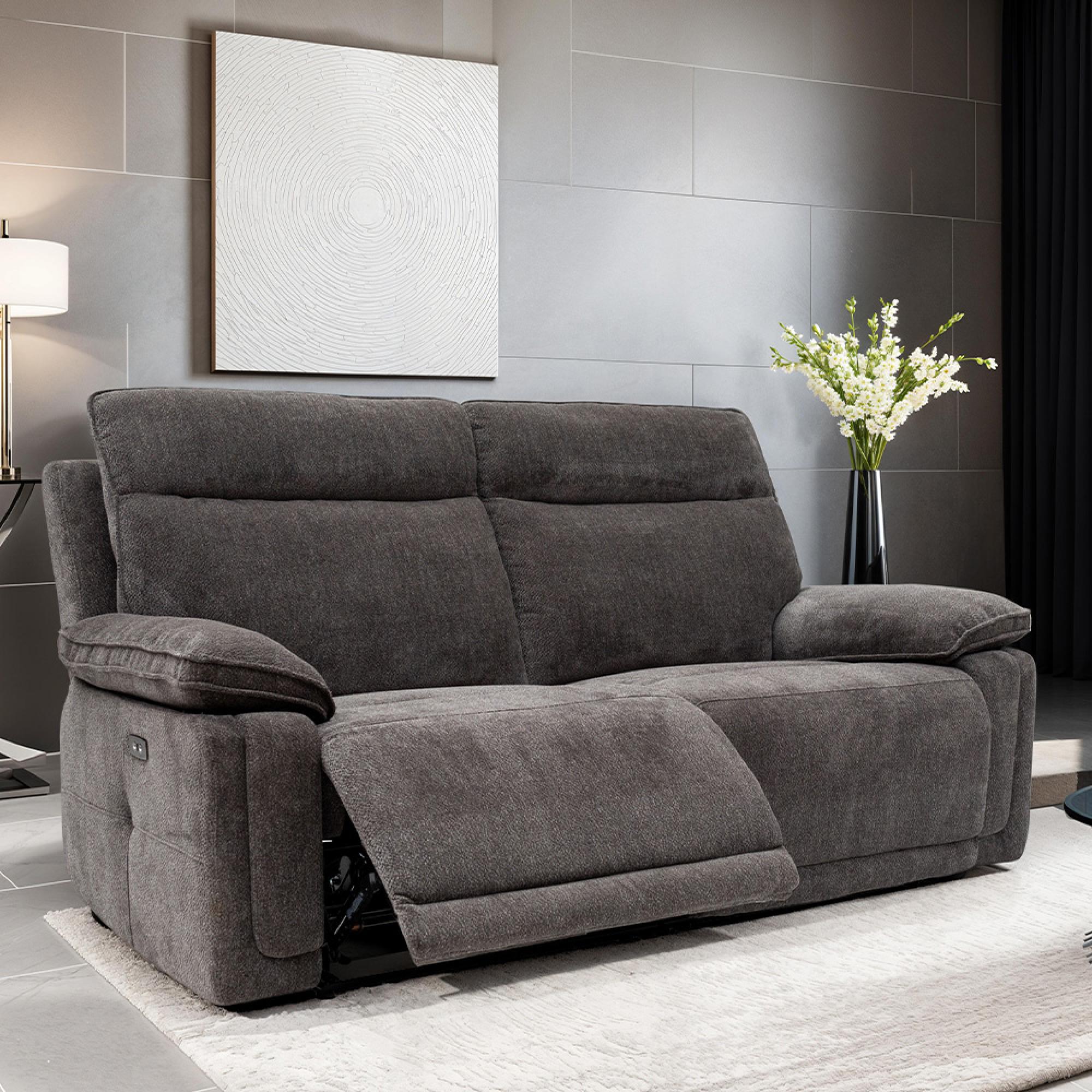 Cadenza Sofa - 2 Seater - Electric Recliner - Charcoal Fabric