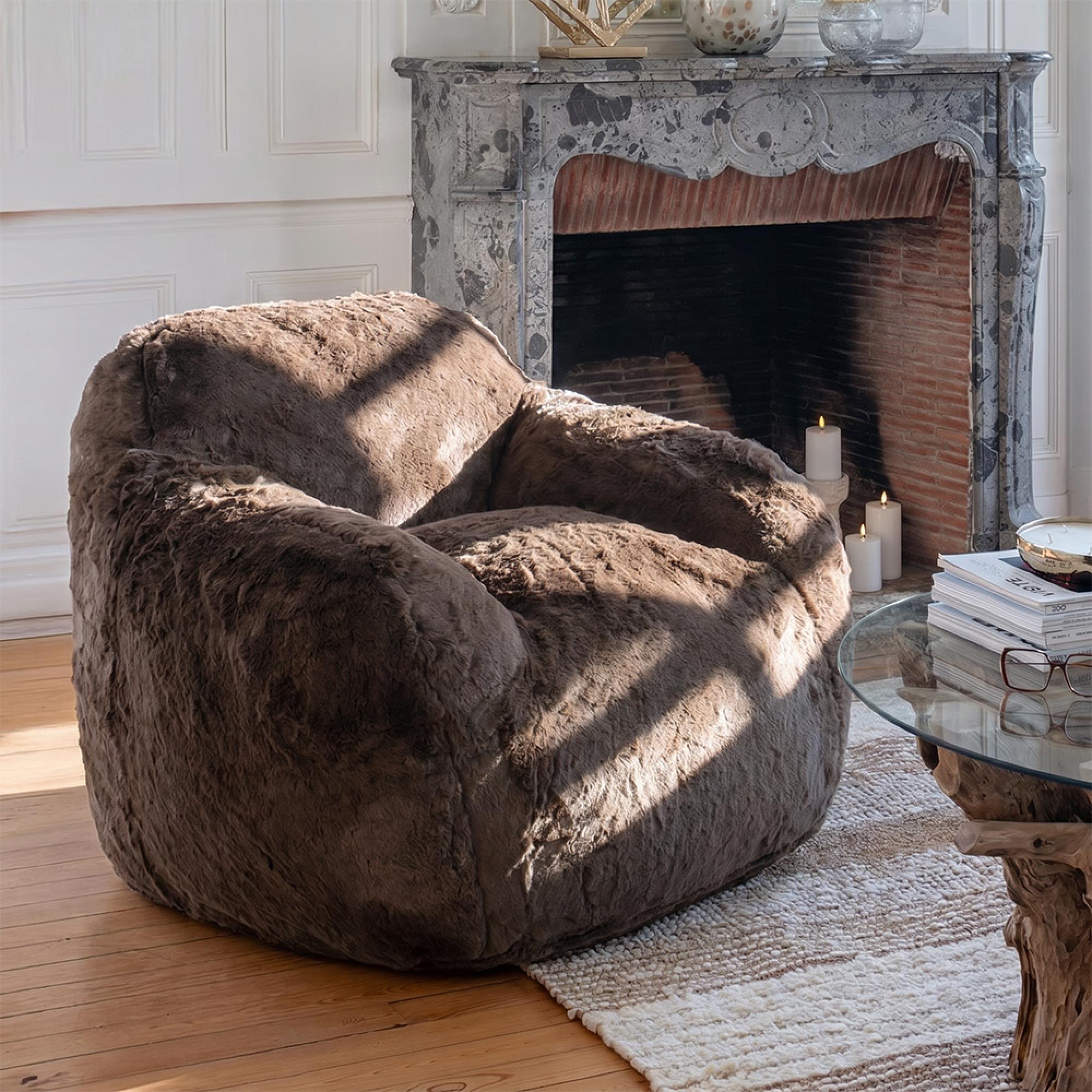 Cutie Armchair - Small - Brown - Fabric