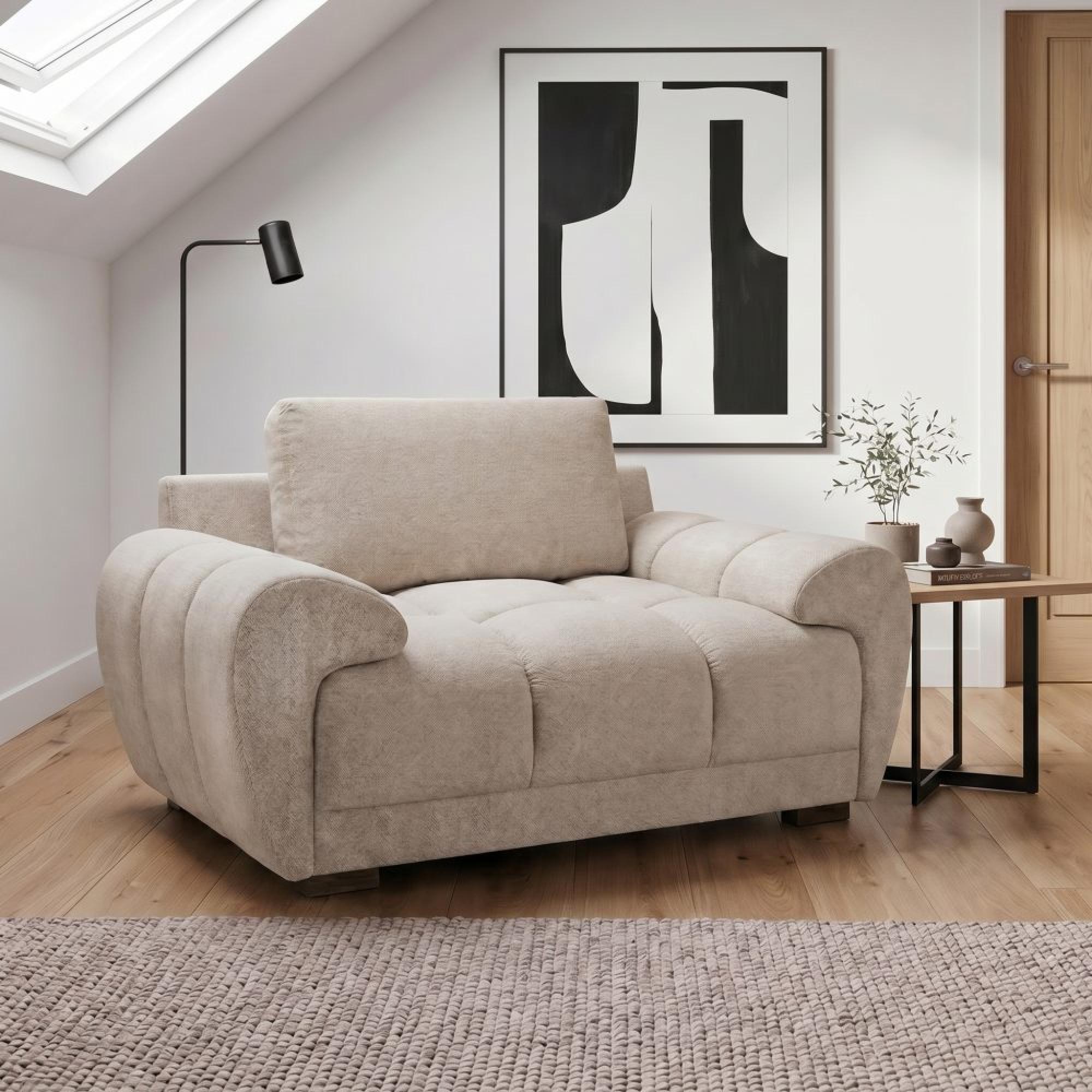 Azzuro Armchair - Mocha Fabric