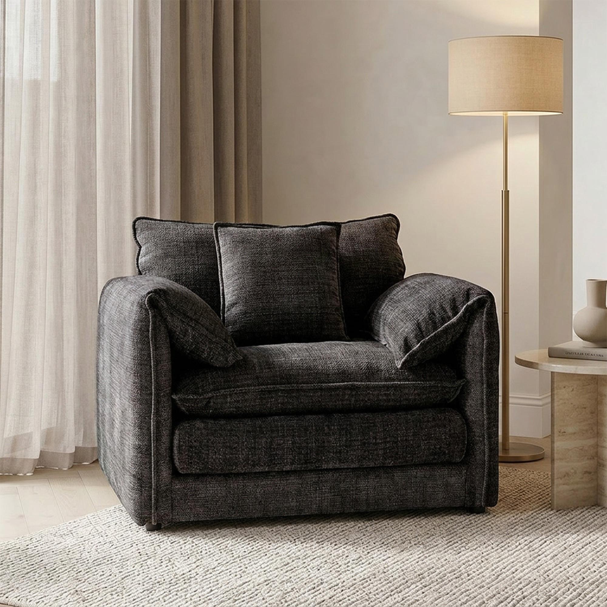 Solaya Armchair - Black Fabric