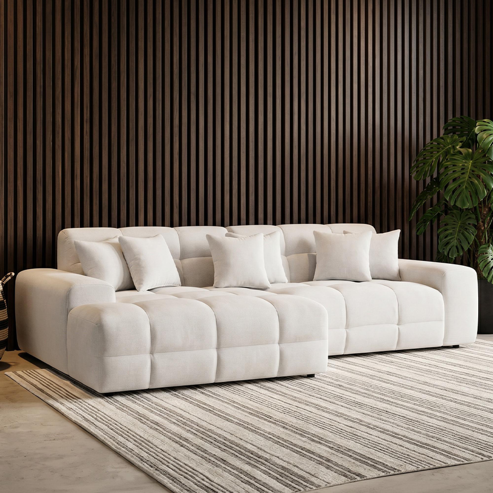 Jacob Corner Sofa - Beige Fabric - LHF