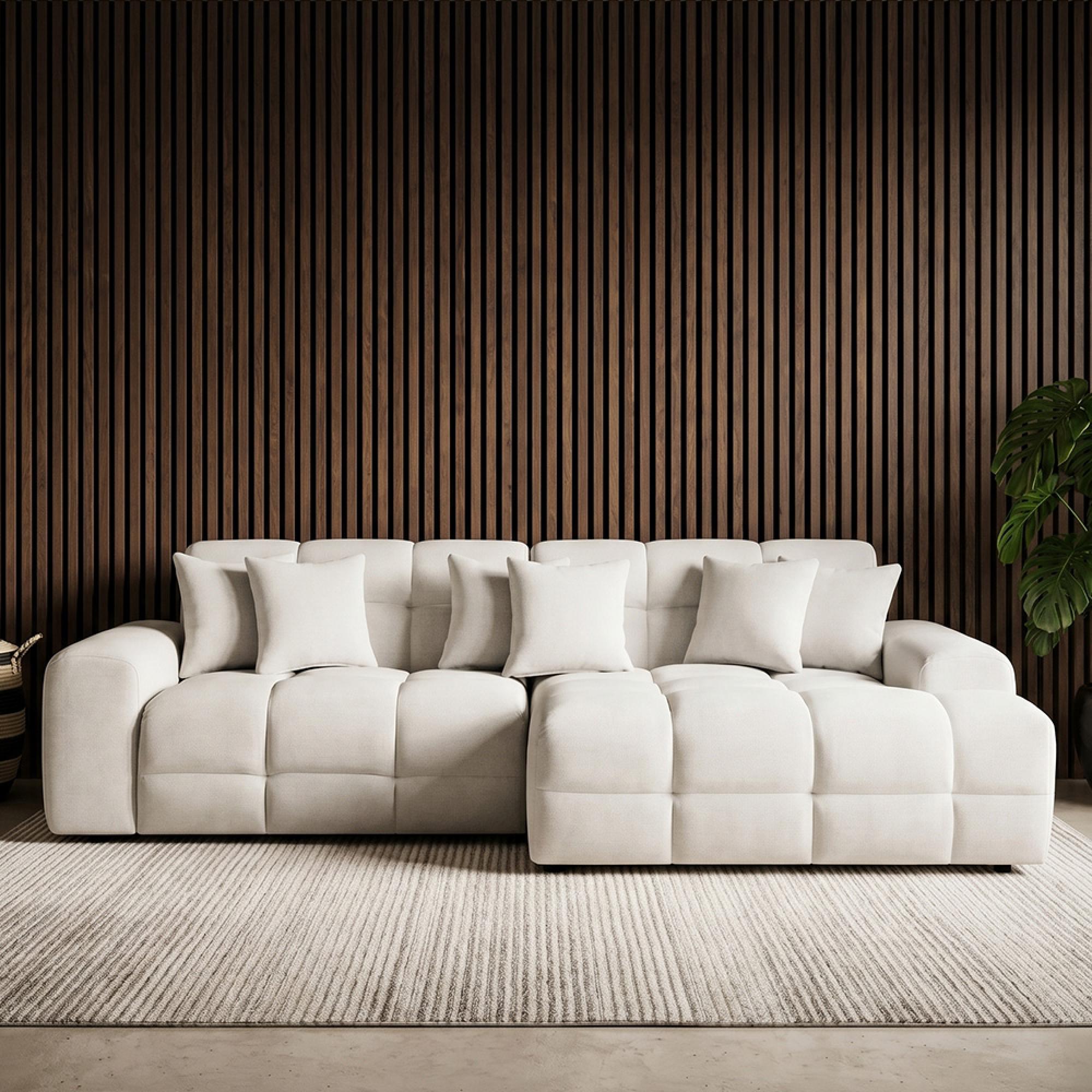 Jacob Corner Sofa - Beige Fabric - RHF