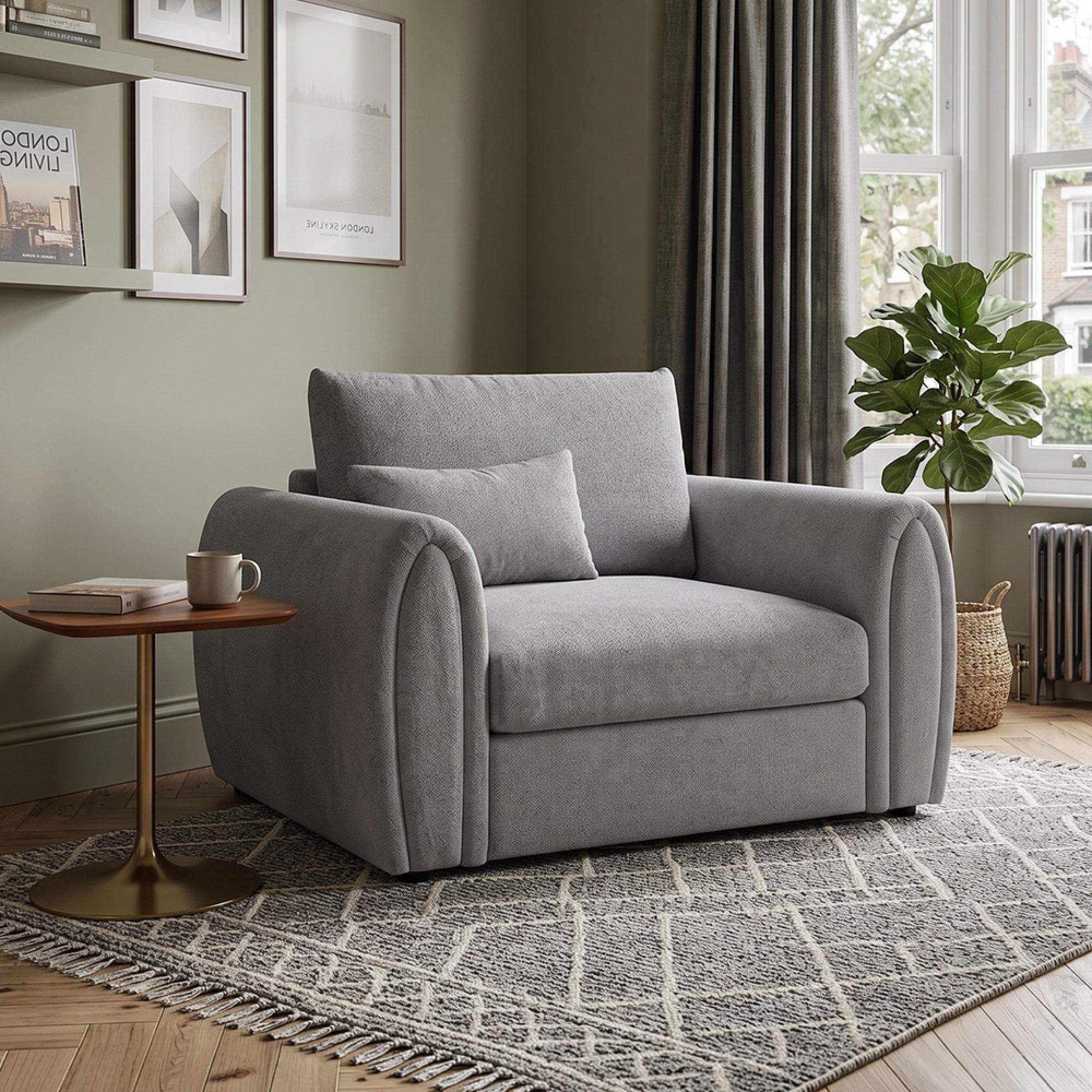 Mirabel Armchair - Grey Fabric