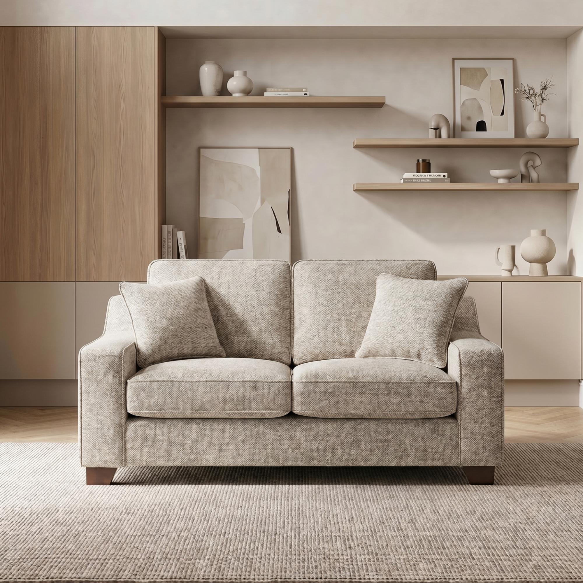 Nebraska Sofa - Beige Fabric - 2 Seater