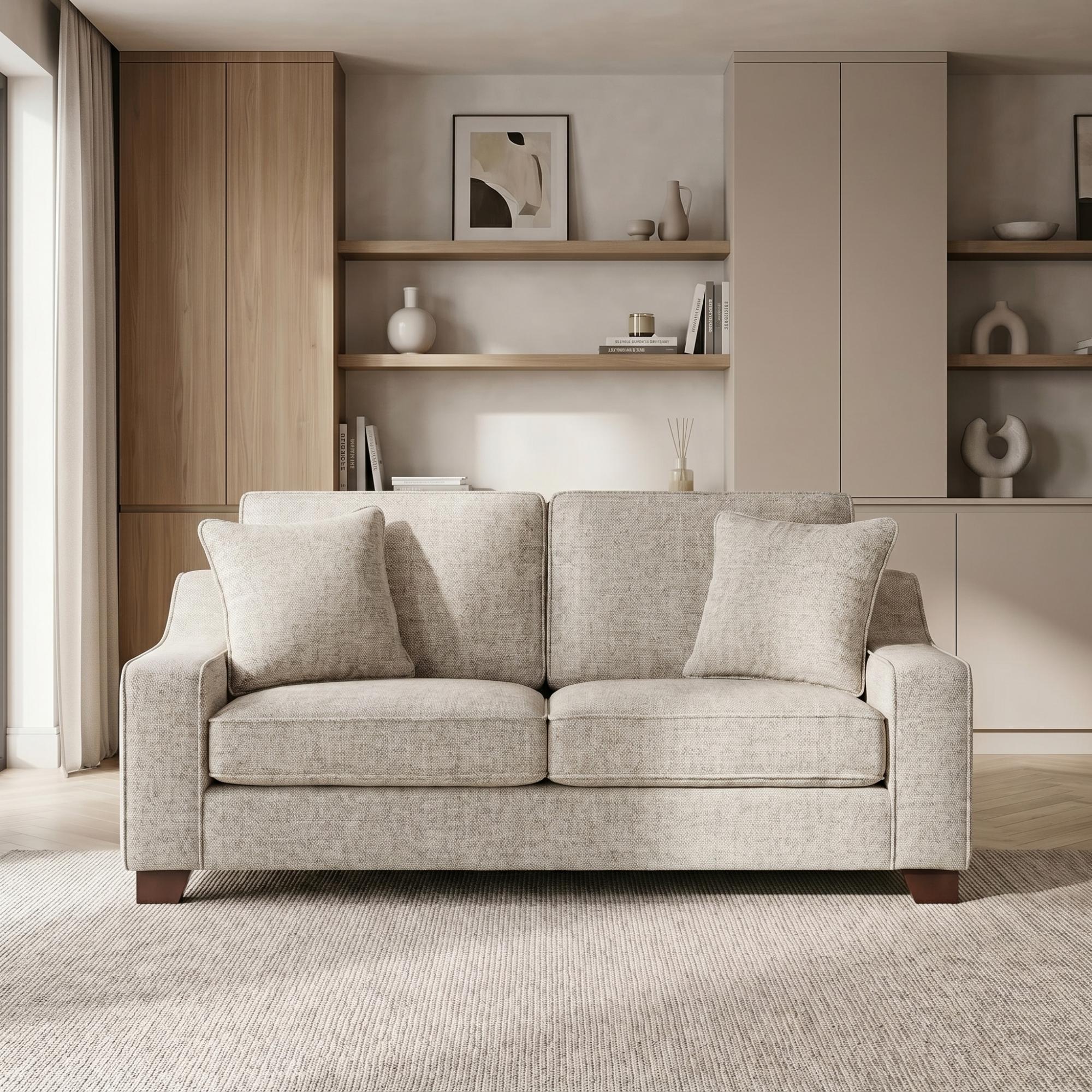 Nebraska Sofa - Beige Fabric - 3 Seater