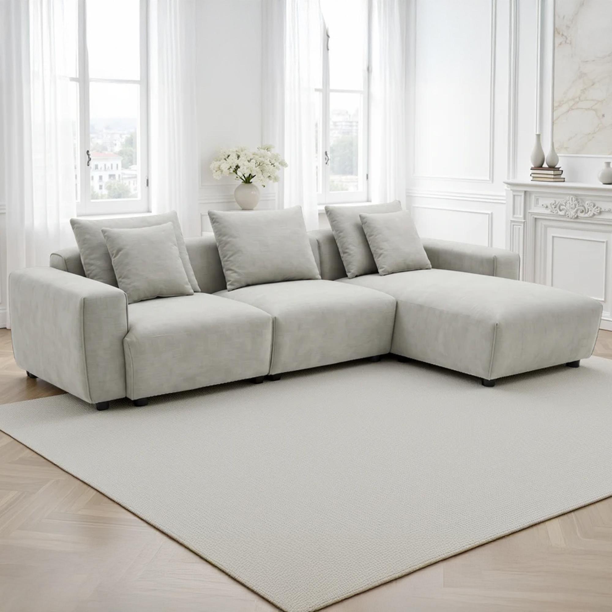 Malibu Universal Corner Sofa - Beige Fabric