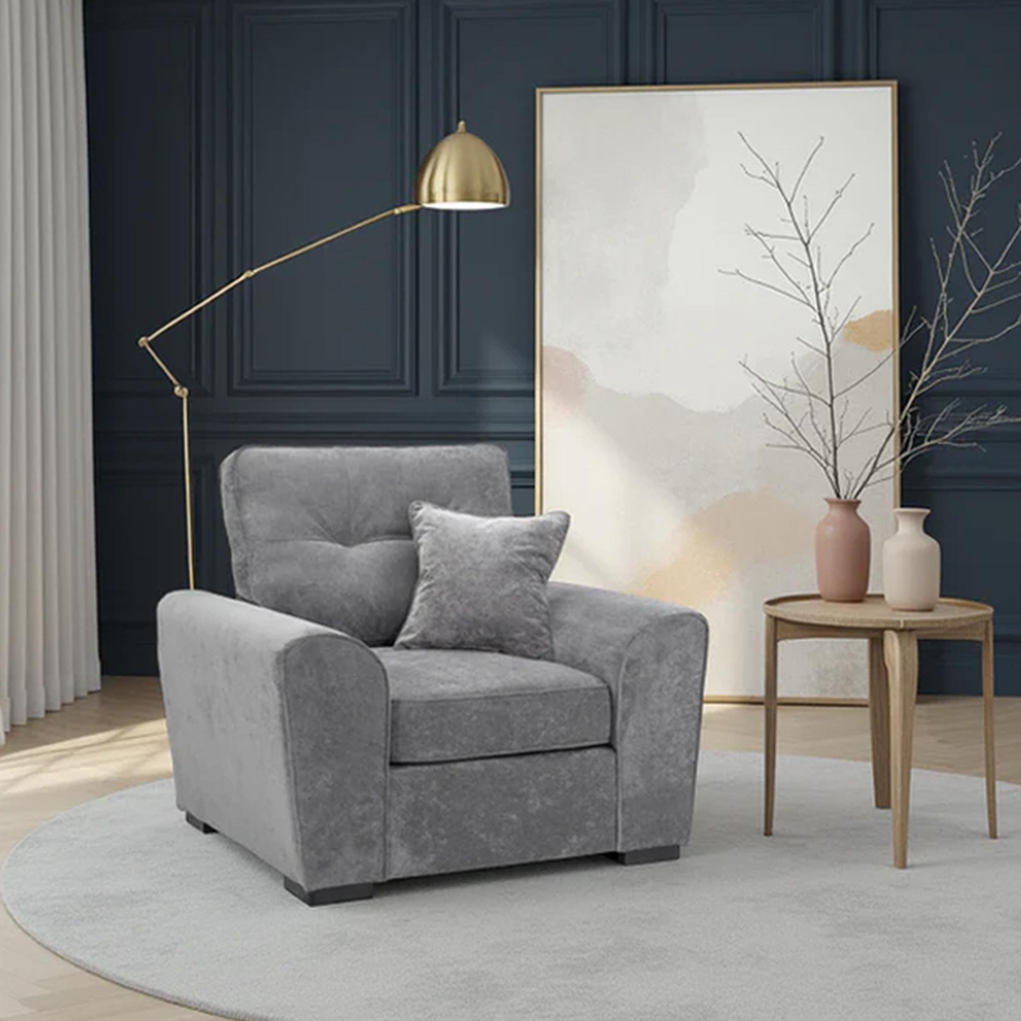 Maxwell Armchair - Grey Fabric