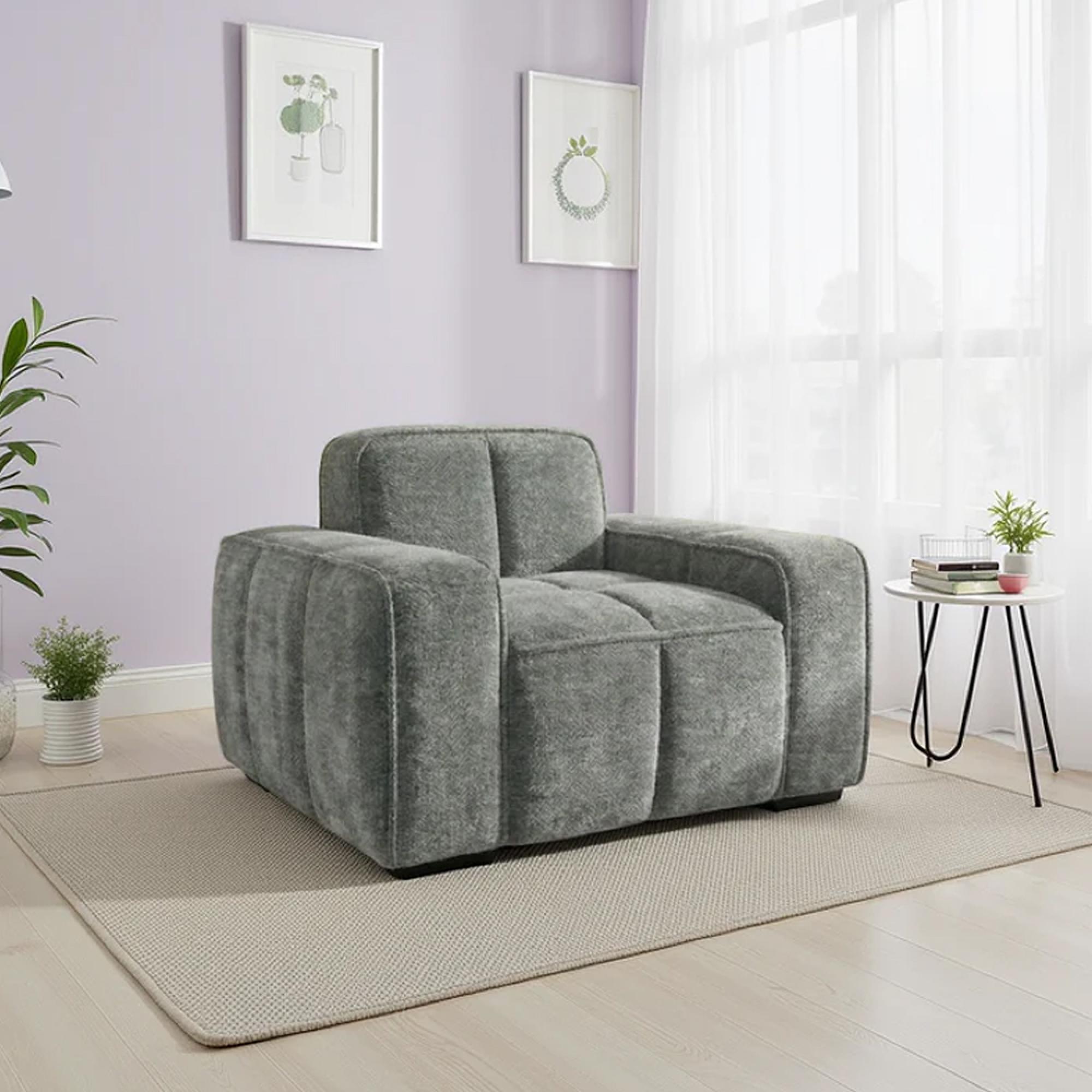 Paris Armchair - Grey Fabric