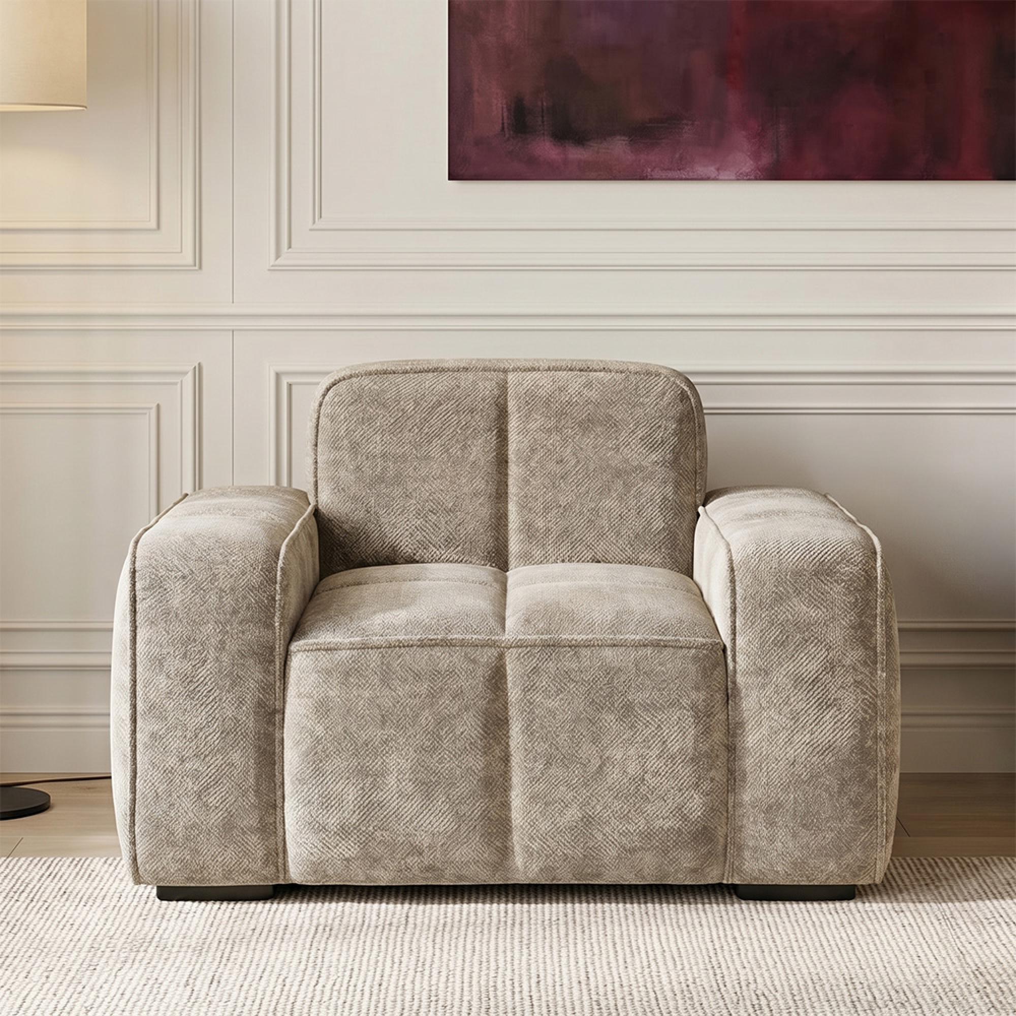 Paris Armchair - Beige Fabric