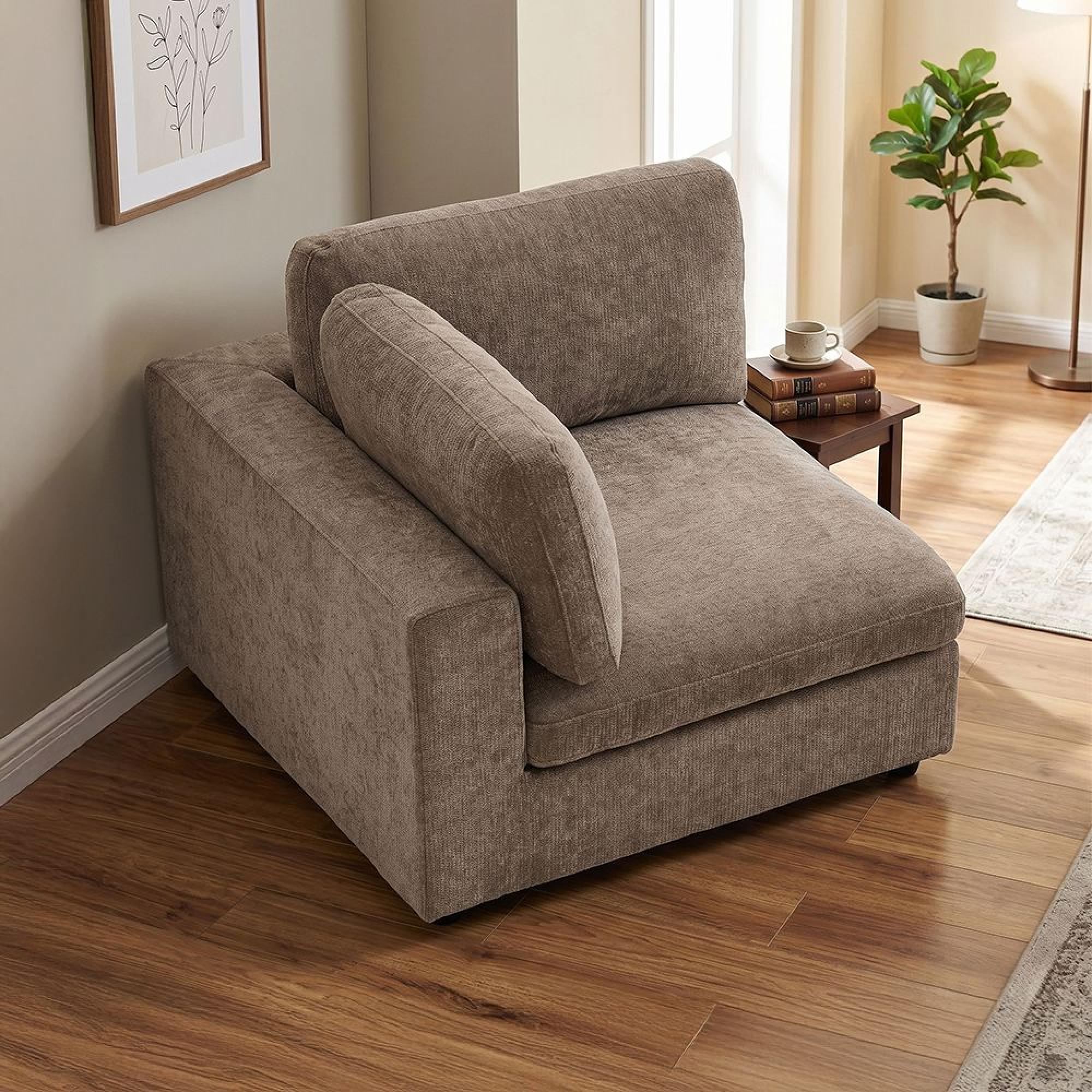 Haven Corner Chair - Hazelnut - Fabric