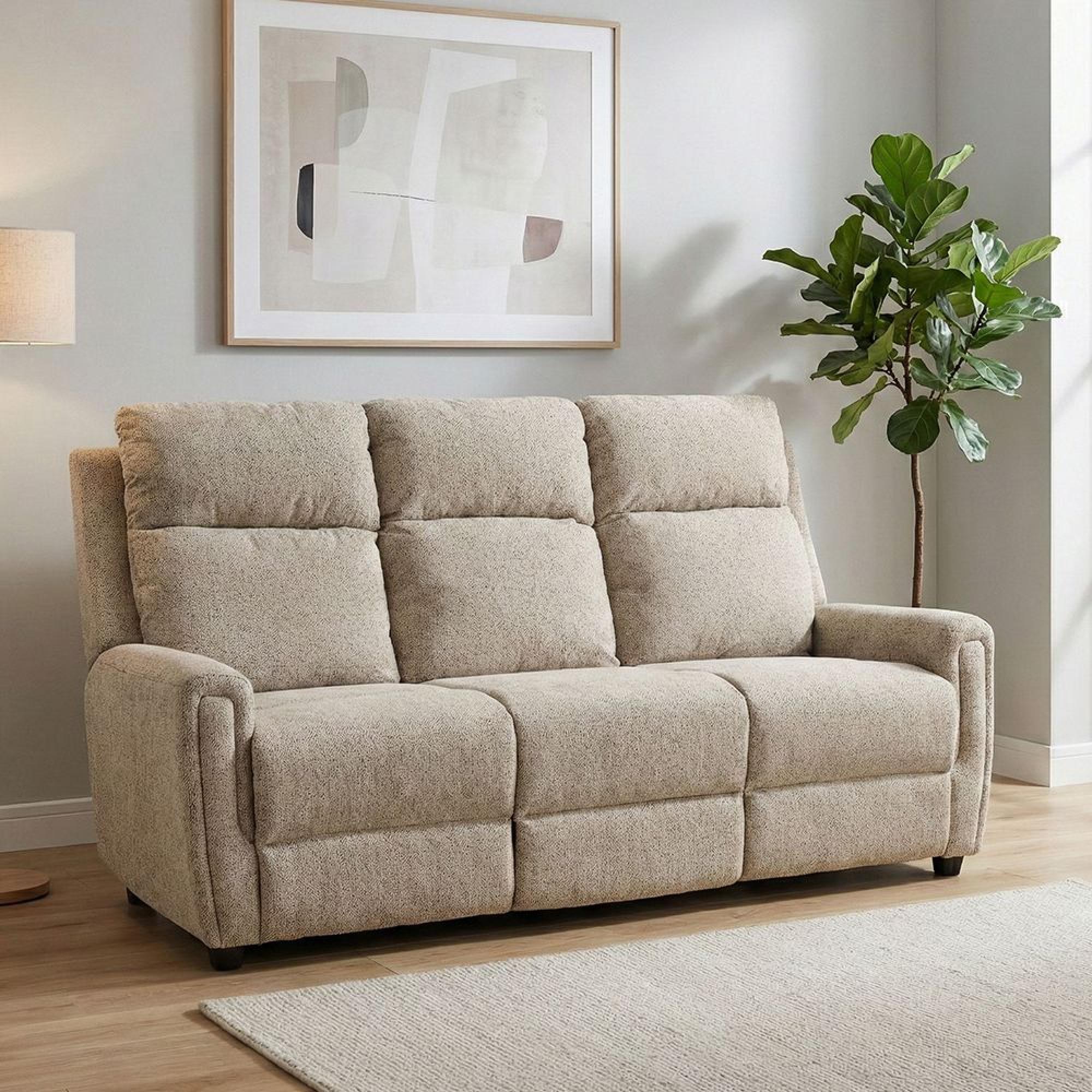 Mayfair Sofa - 3 Seater - Beige - Fabric