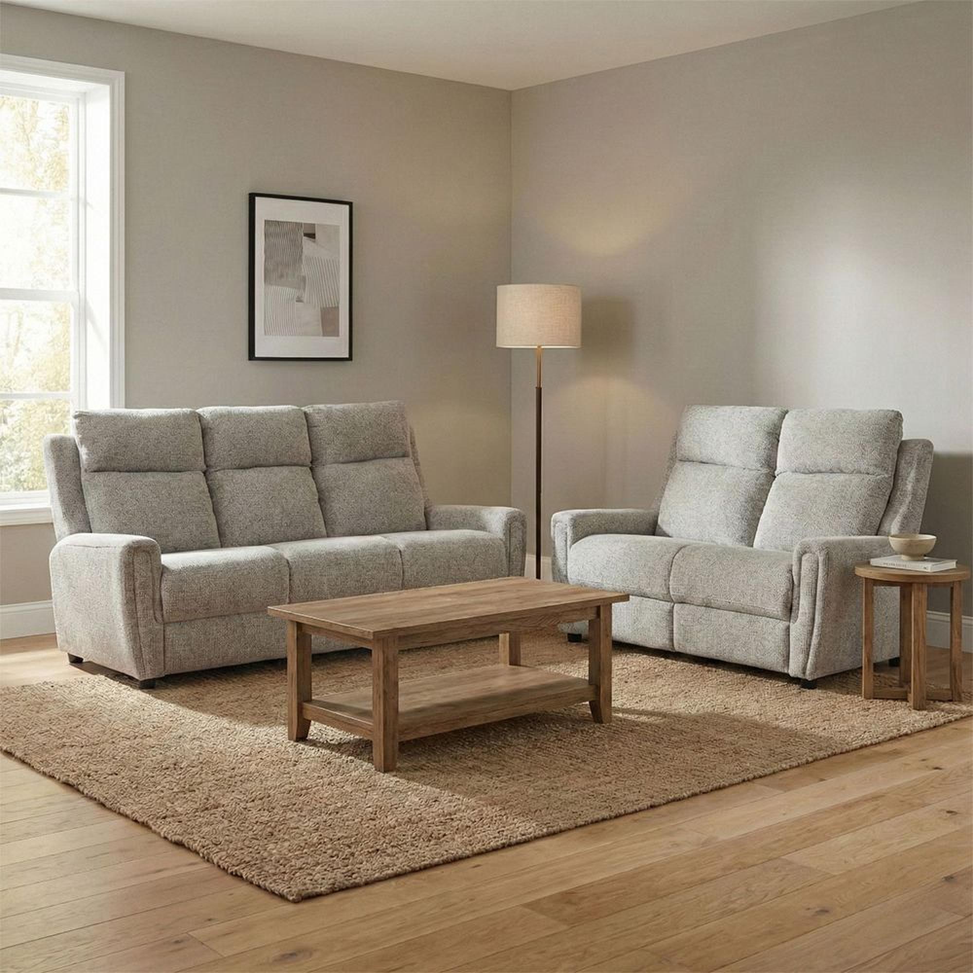Mayfair Sofa Suite - 3+2 Seater - Ash Grey - Fabric