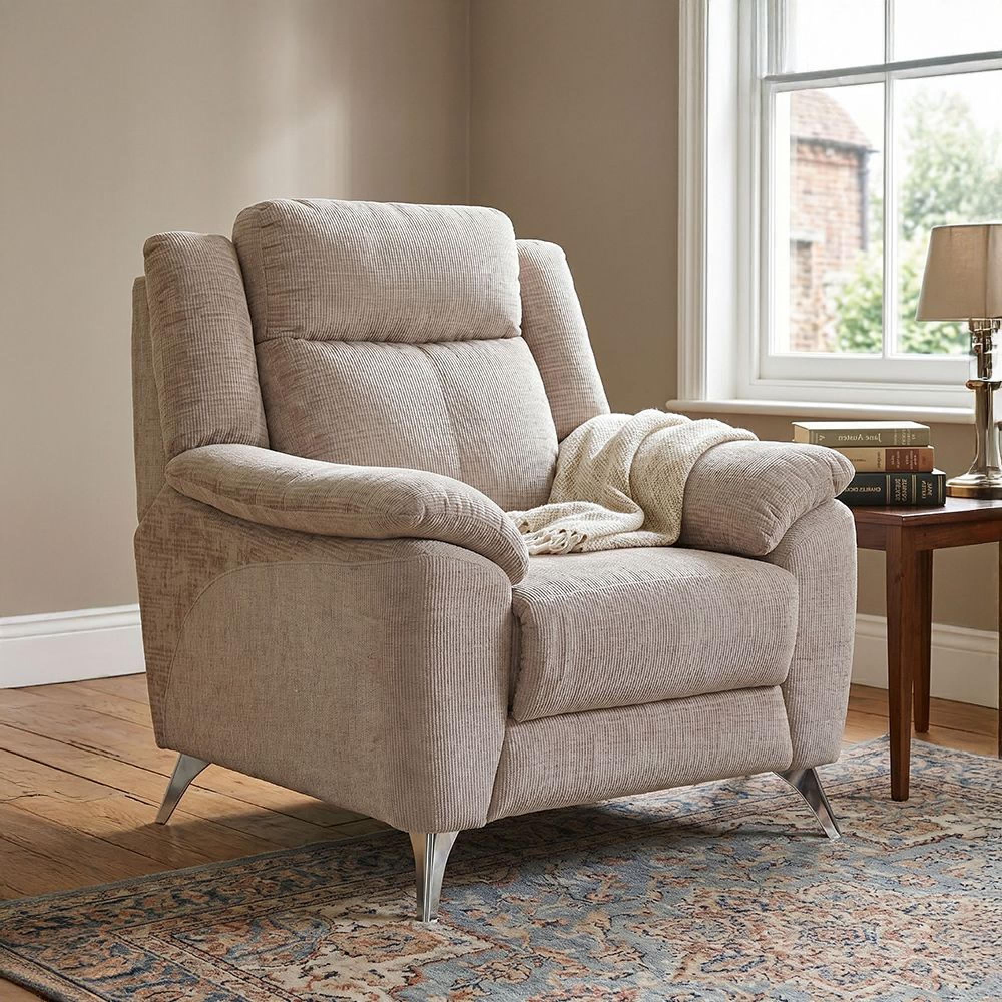 Monroe Armchair - Fossil - Fabric