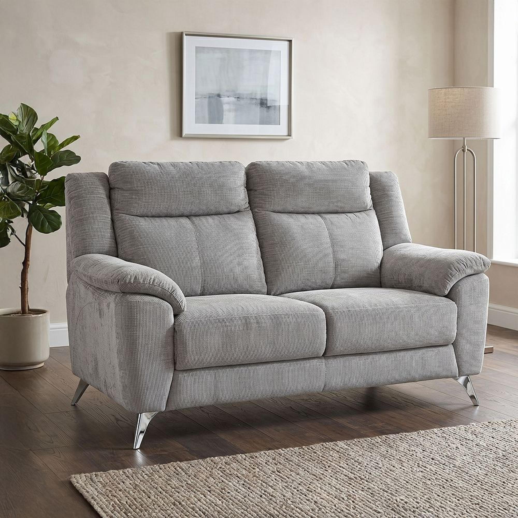 Monroe Sofa - 2 Seater - Ash Grey - Fabric