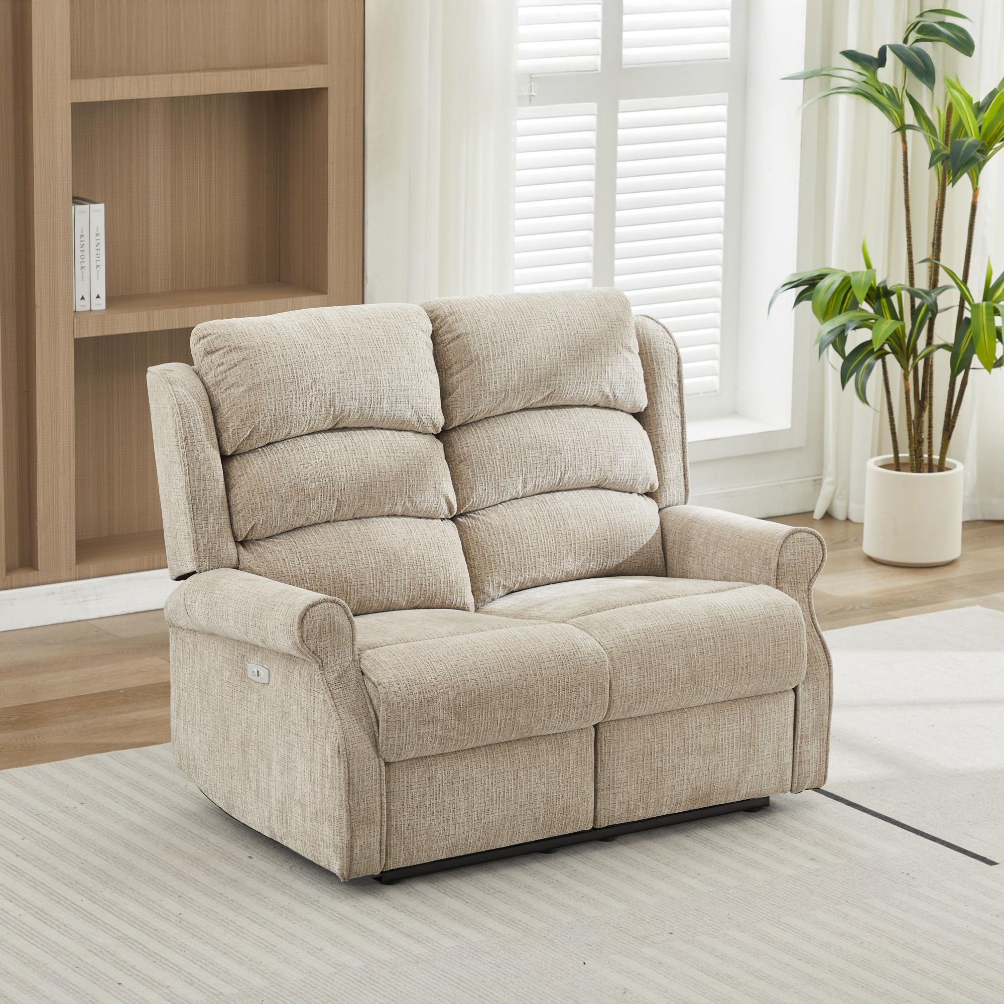 Regency Recliner Sofa - 2 Seater - Rabbit - Fabric