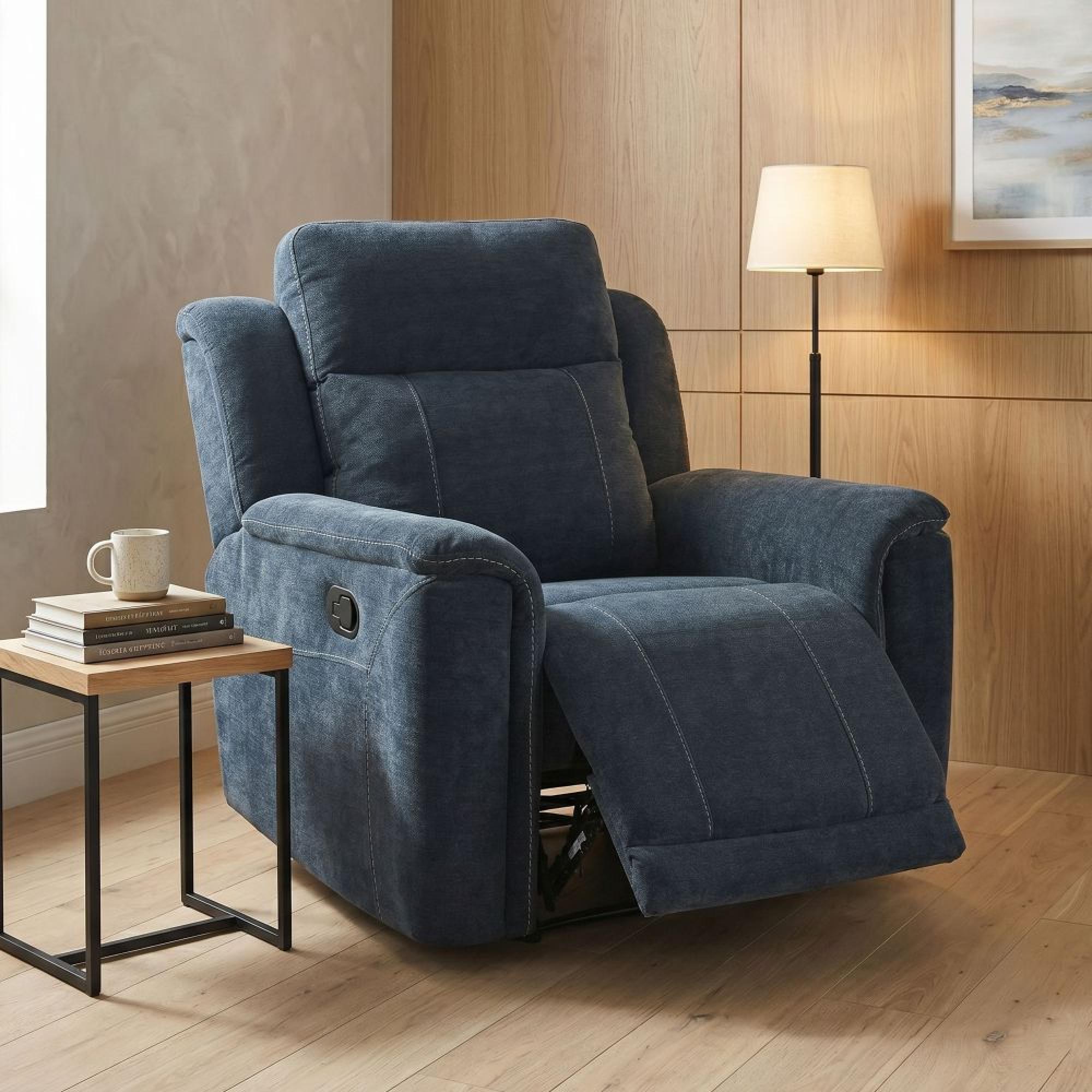 Somerton Recliner Armchair - Dark Grey - Fabric