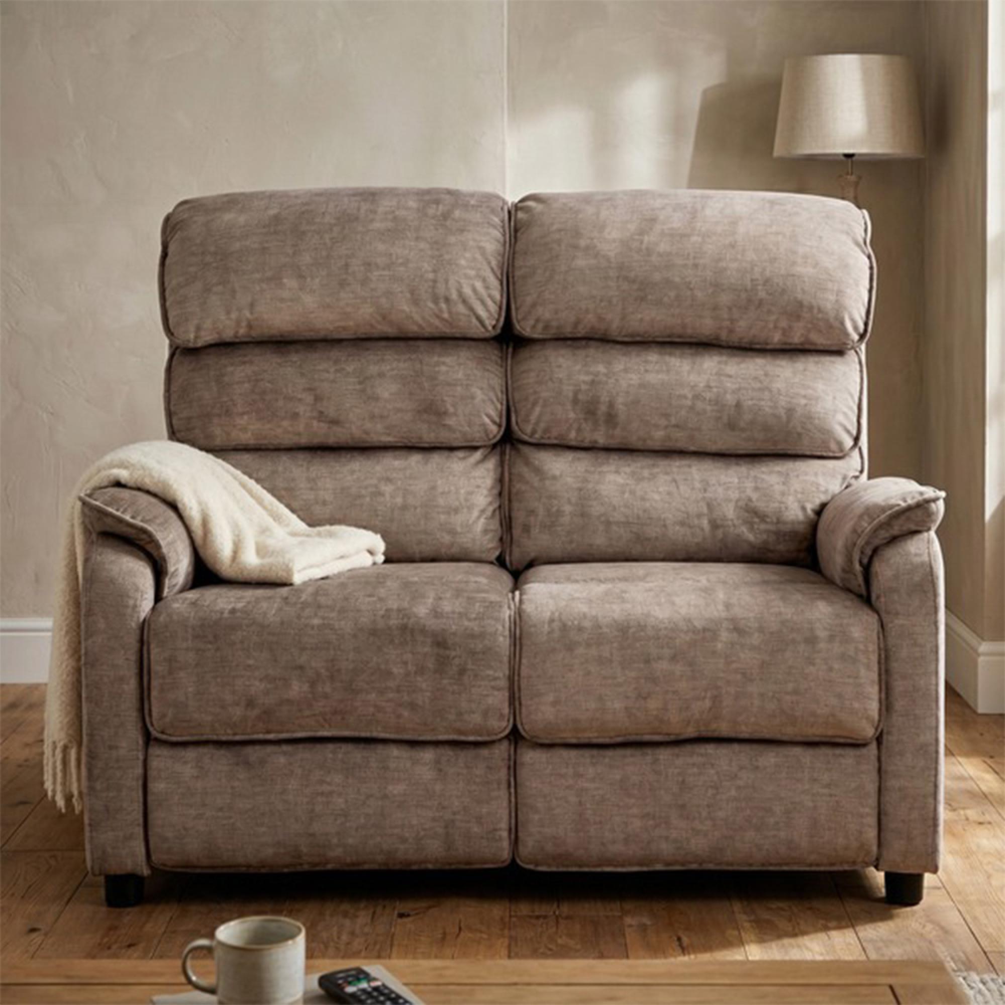 Savoy Sofa - 2 Seater - Taupe - Fabric