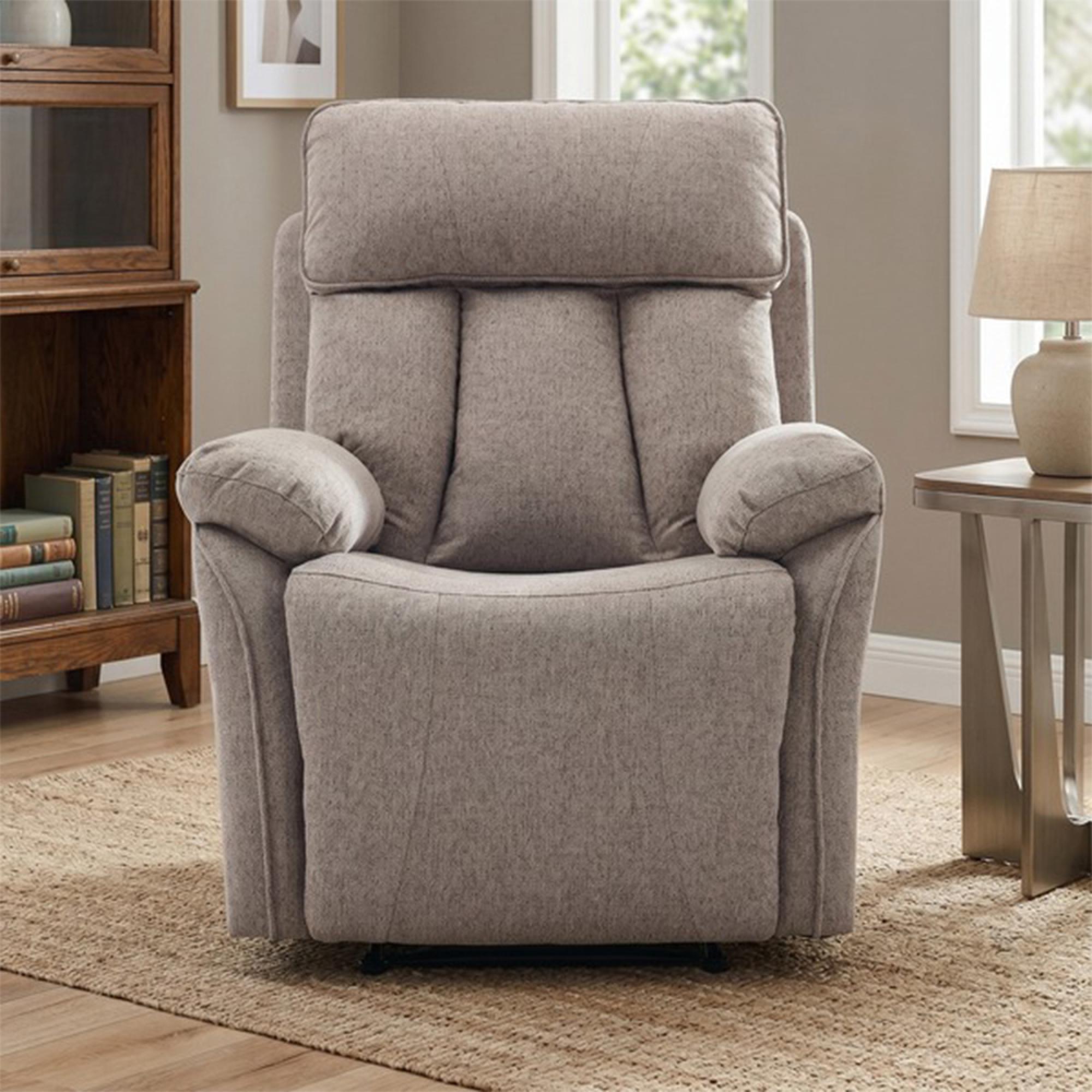 Belgrave Manual Recliner Armchair - Oatmeal - Fabric