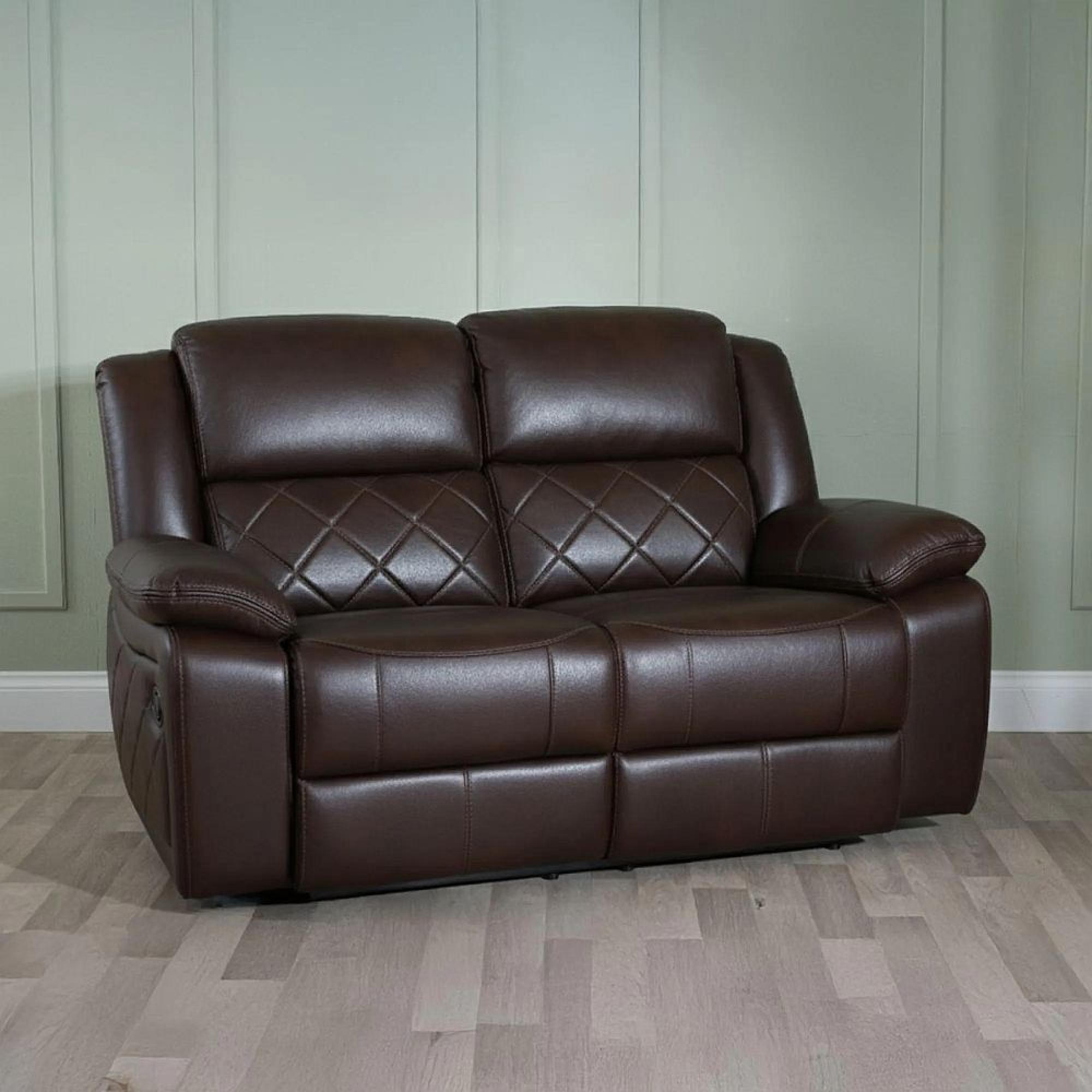 Bentley Electric Recliner Sofa - 2 Seater - Brown Leather