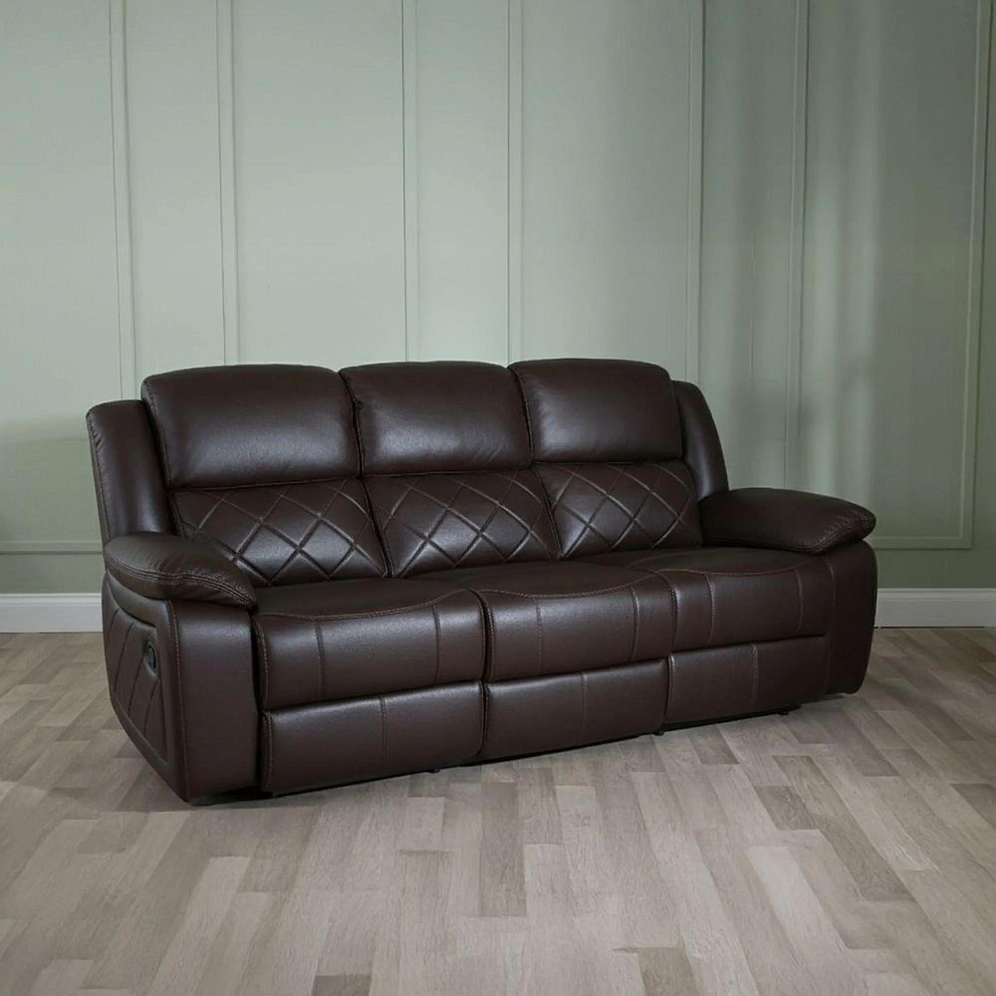 Bentley Electric Recliner Sofa - 3 Seater - Brown Leather