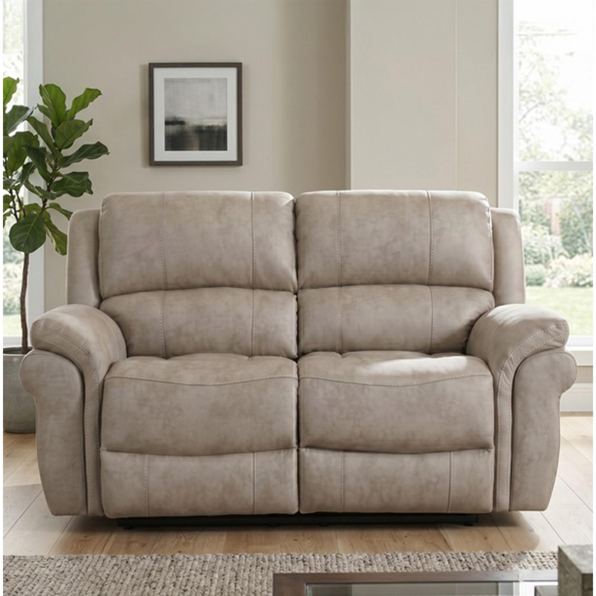 Farnham Ultra Electric Recliner Sofa - 2 Seater - Stone - Fabric