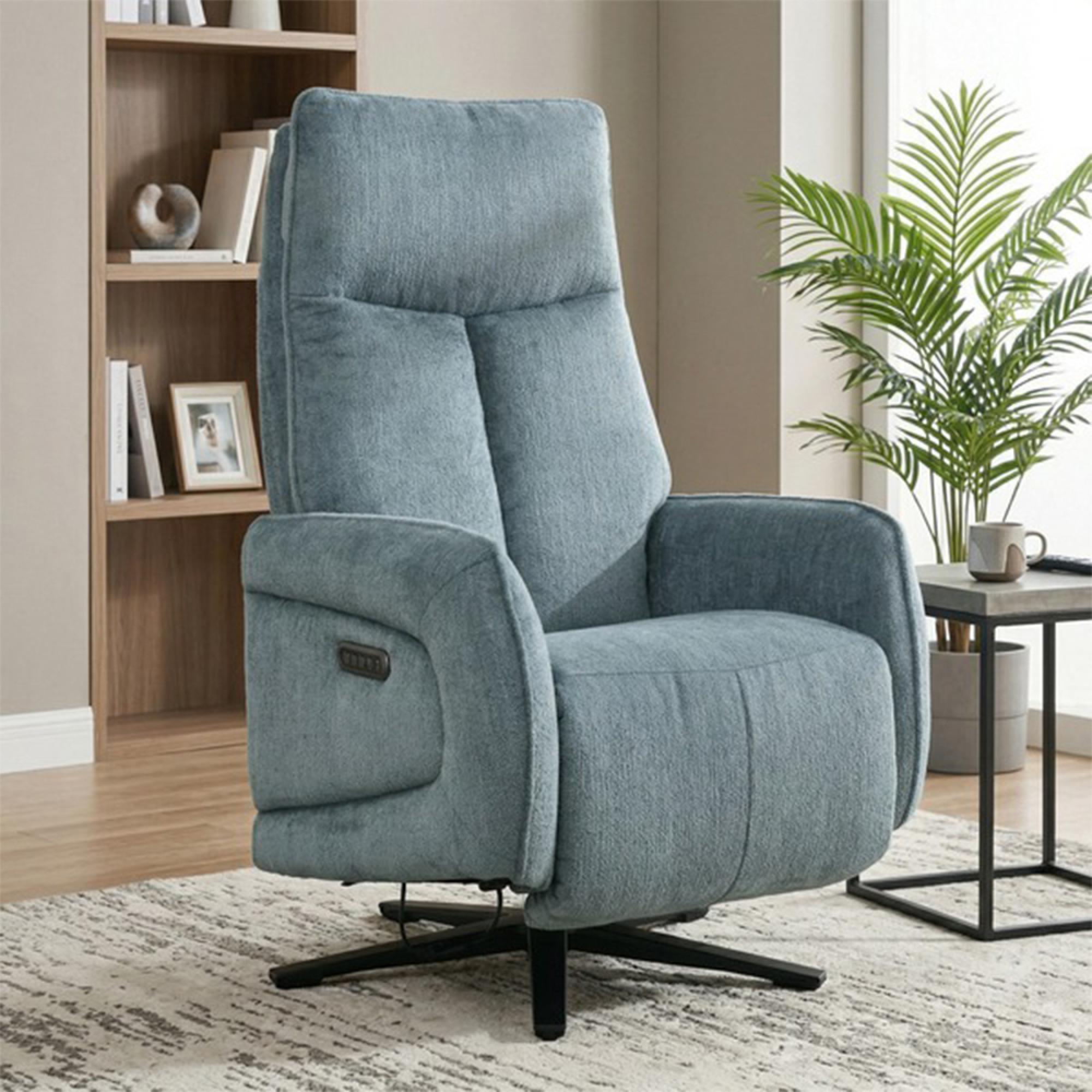 Prestige Swivel Recliner Armchair - Triple Motor - Arona - Fabric