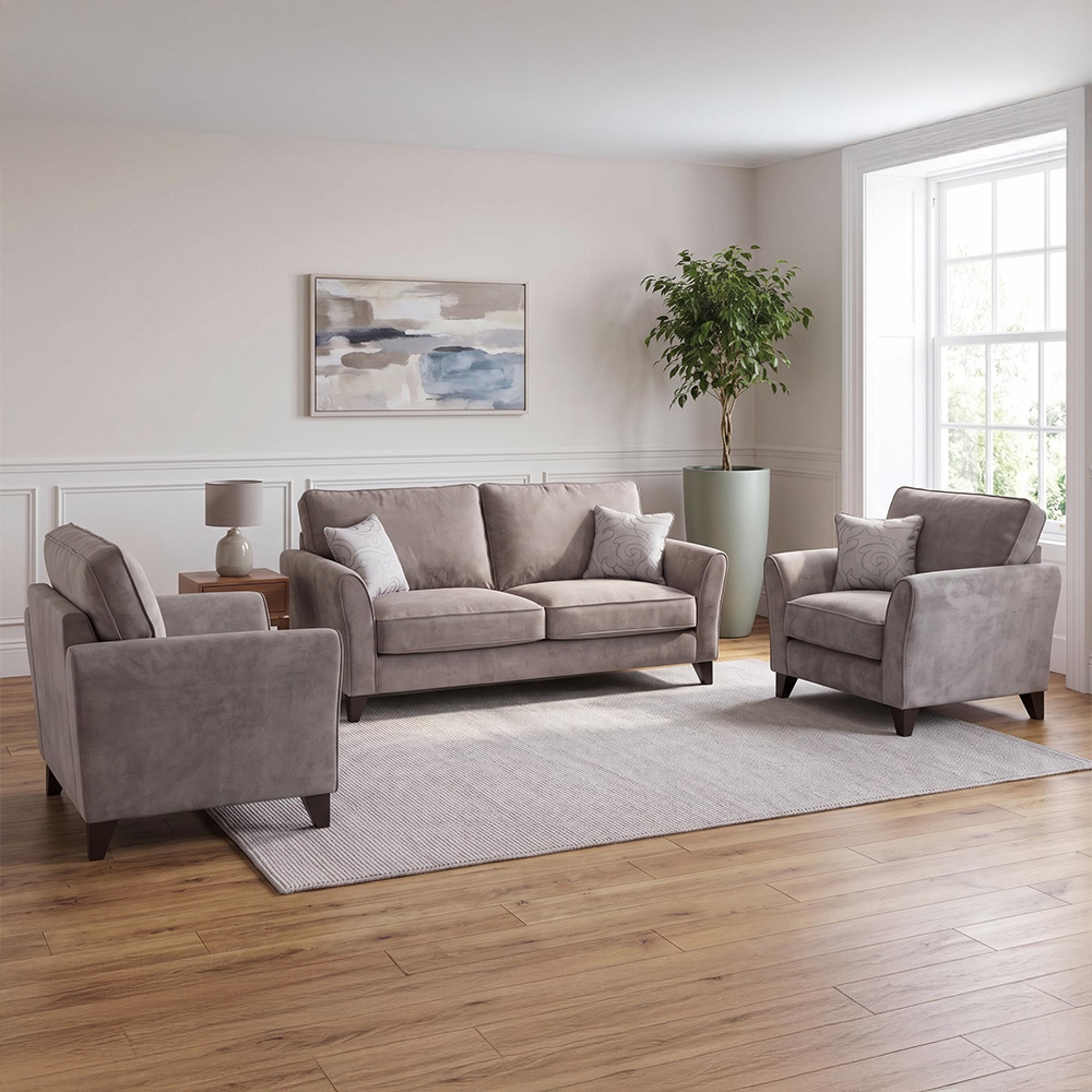 Buoyant Fairfield Fabric Sofa Set - 3+1+1 Seater - Variation Available