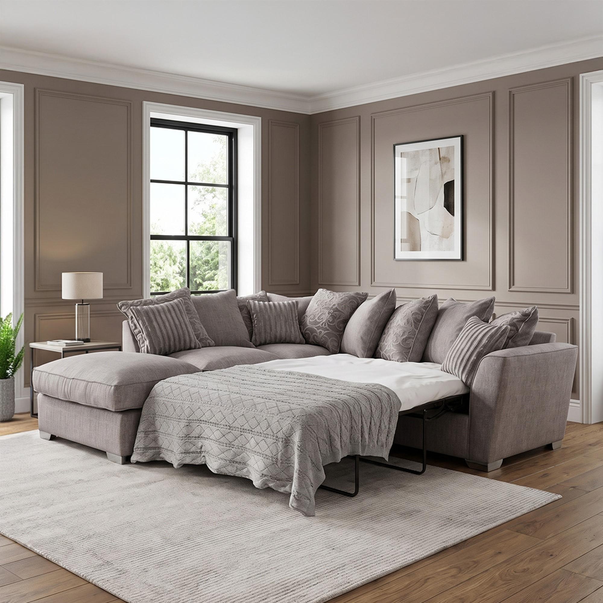 Buoyant Fantasia Fabric Corner Sofa Bed - Pull Out - FST/LFC/R2S - Variation Available