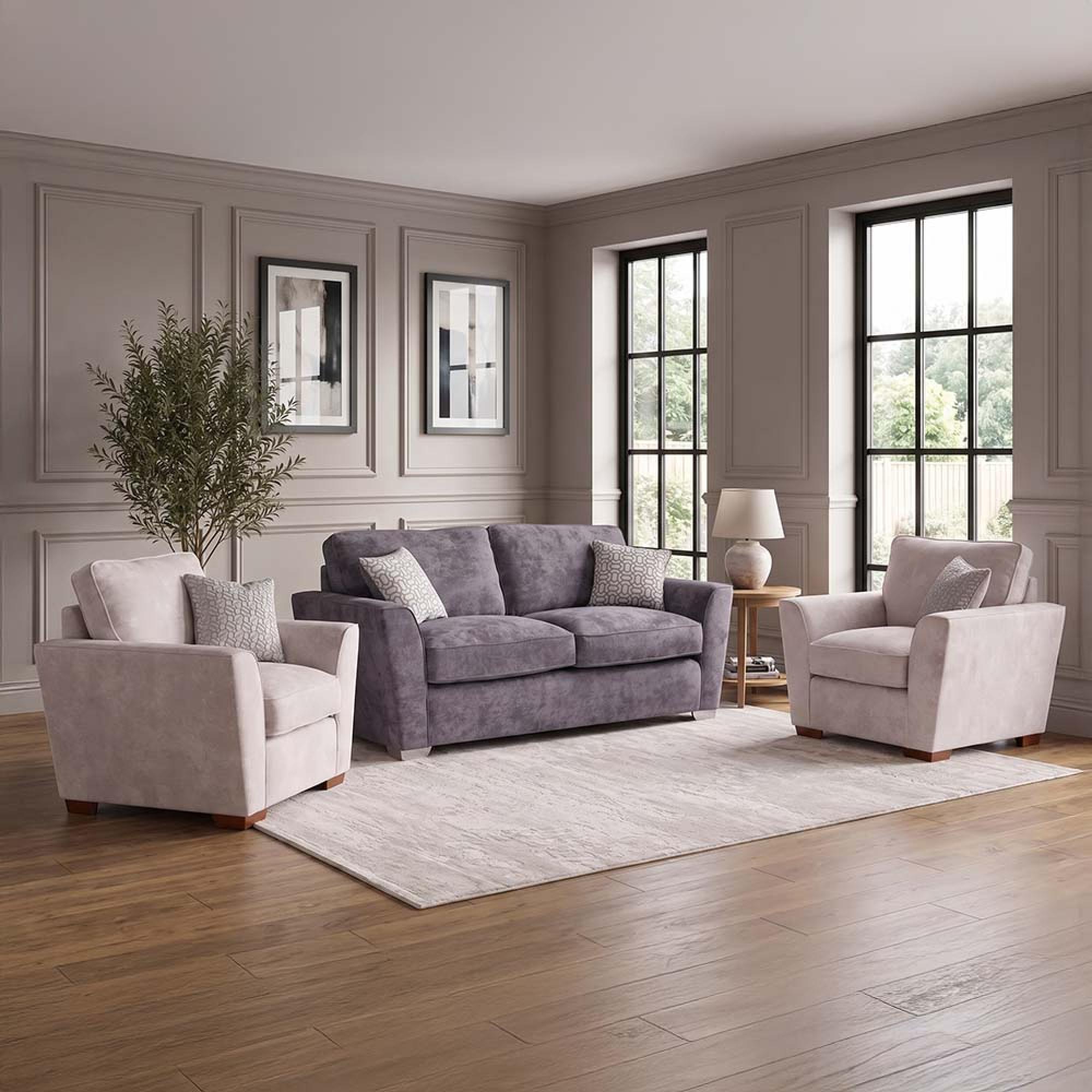 Buoyant Fantasia Fabric Sofa Set - 3+1+1 Seater - Variation Available