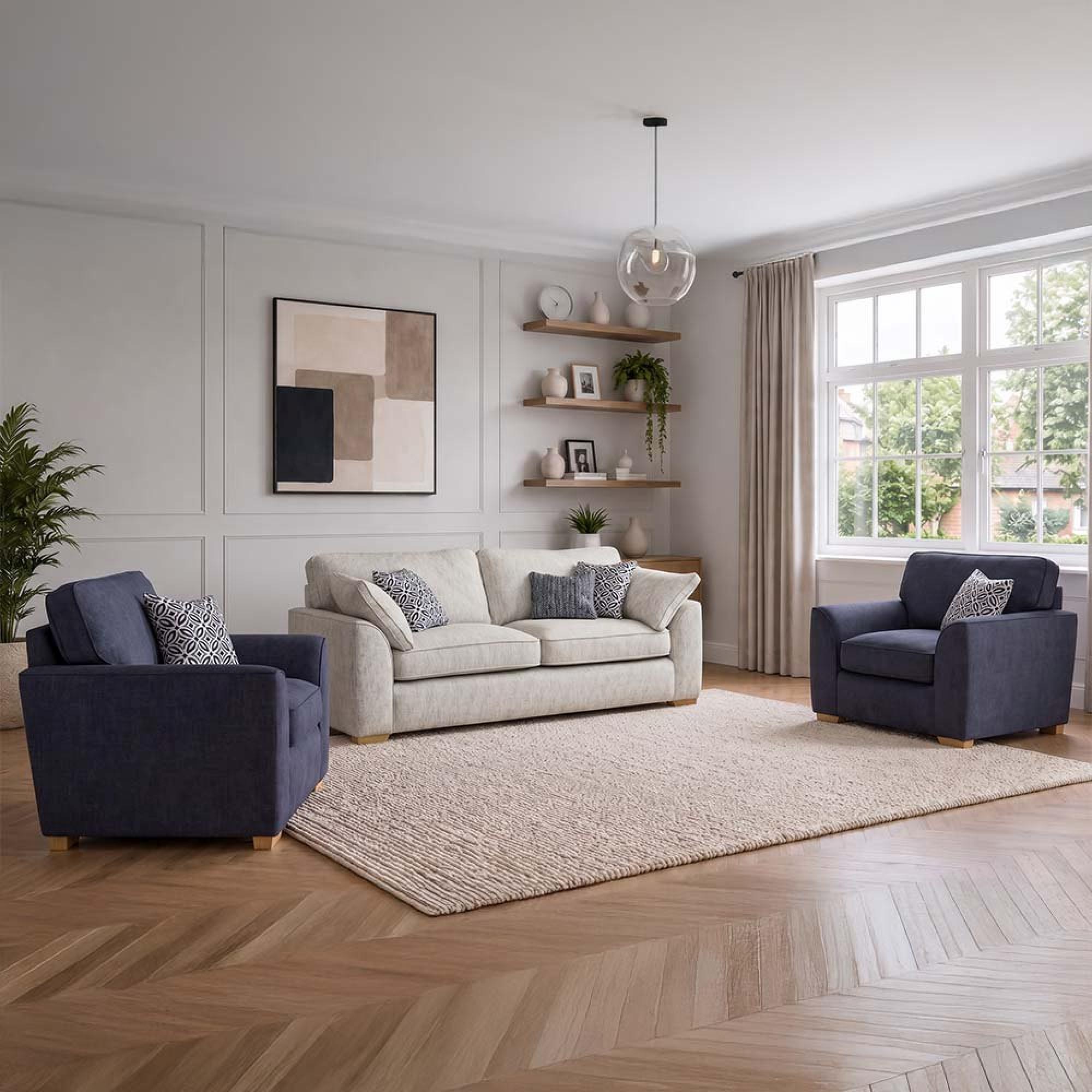 Buoyant Lorna Fabric Sofa Set - 3+1+1 Seater - Variation Available
