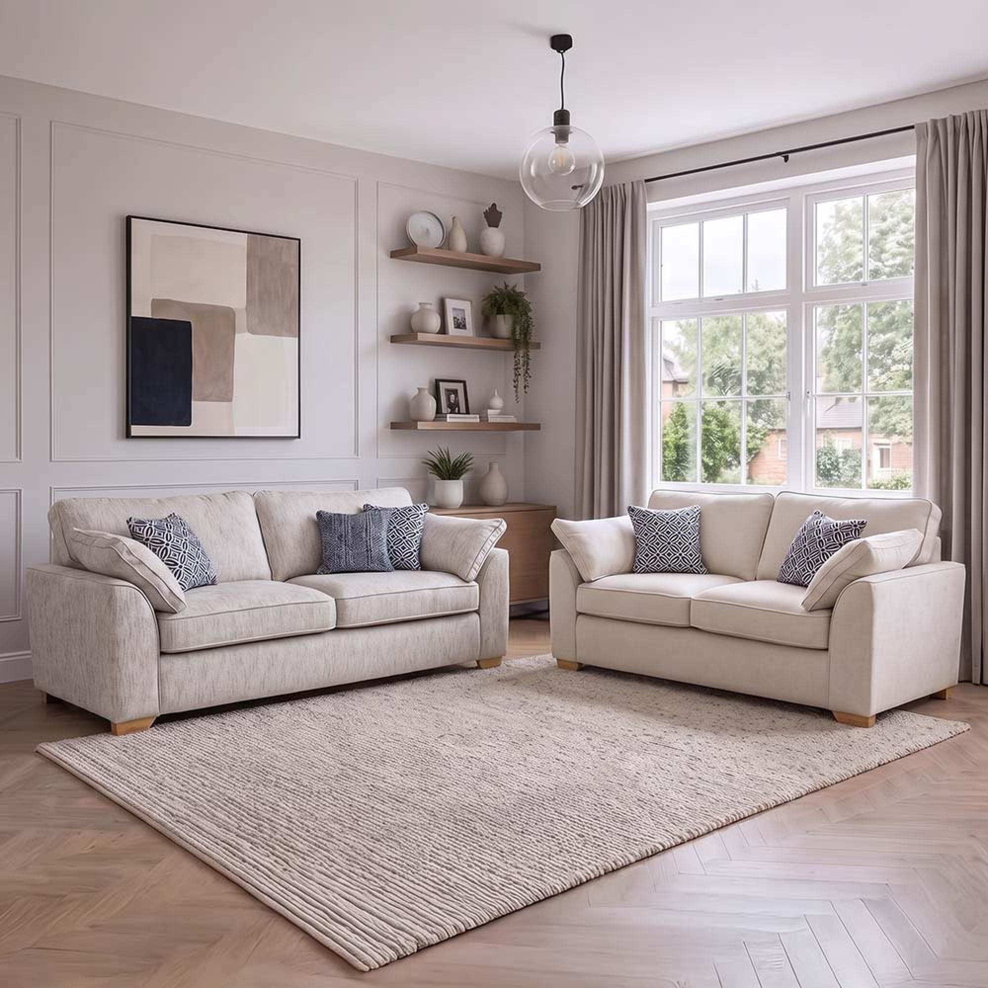 Buoyant Lorna Fabric Sofa Set - 3+2 Seater - Variation Available