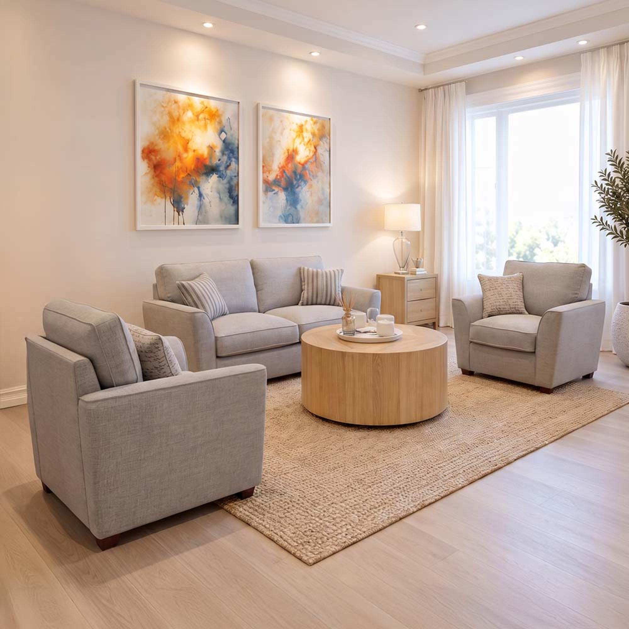 Buoyant Atlantis Fabric Sofa Set - 2+1+1 Seater - Variation Available
