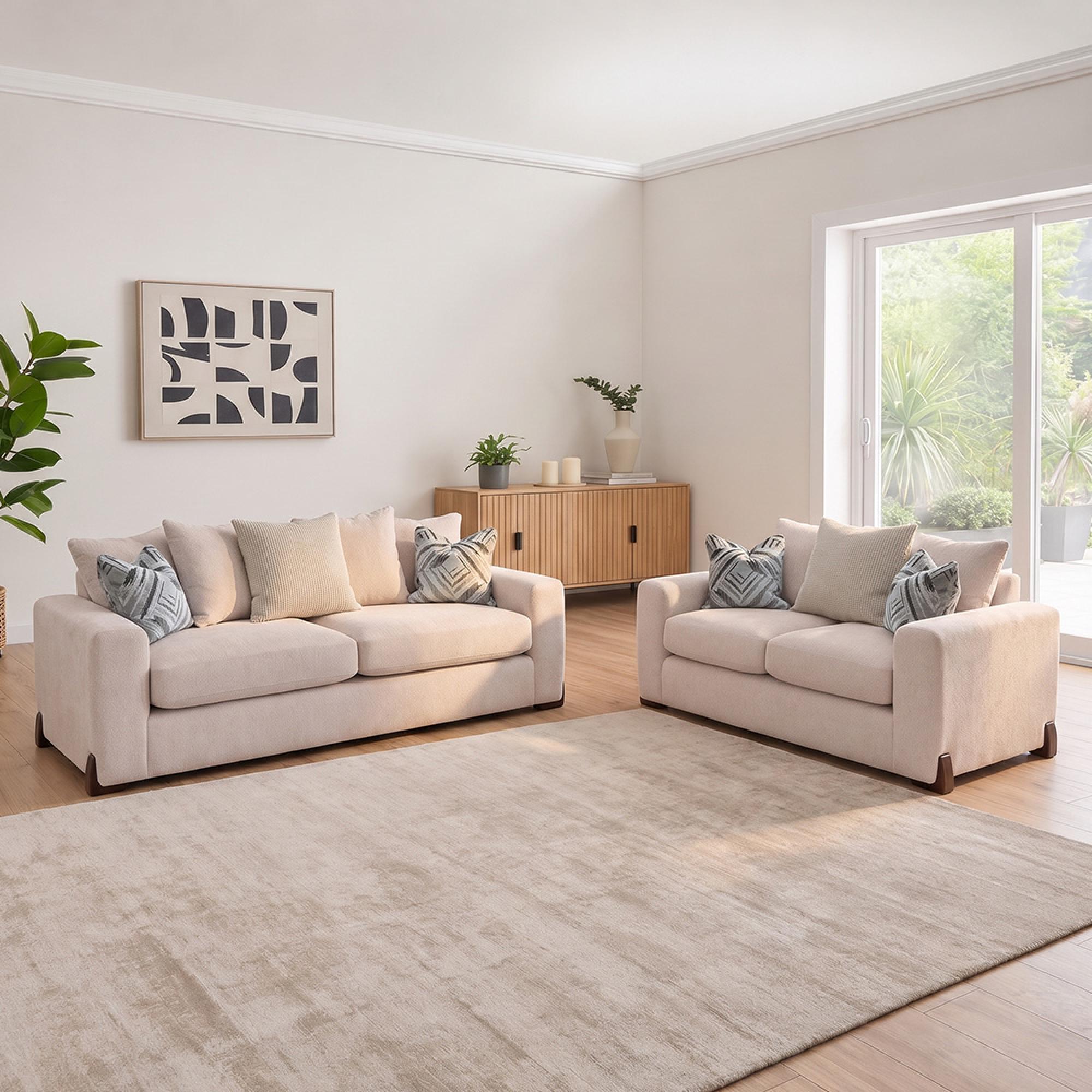 Buoyant Axel Fabric Sofa Set - 3+2 Seater - Variation Available