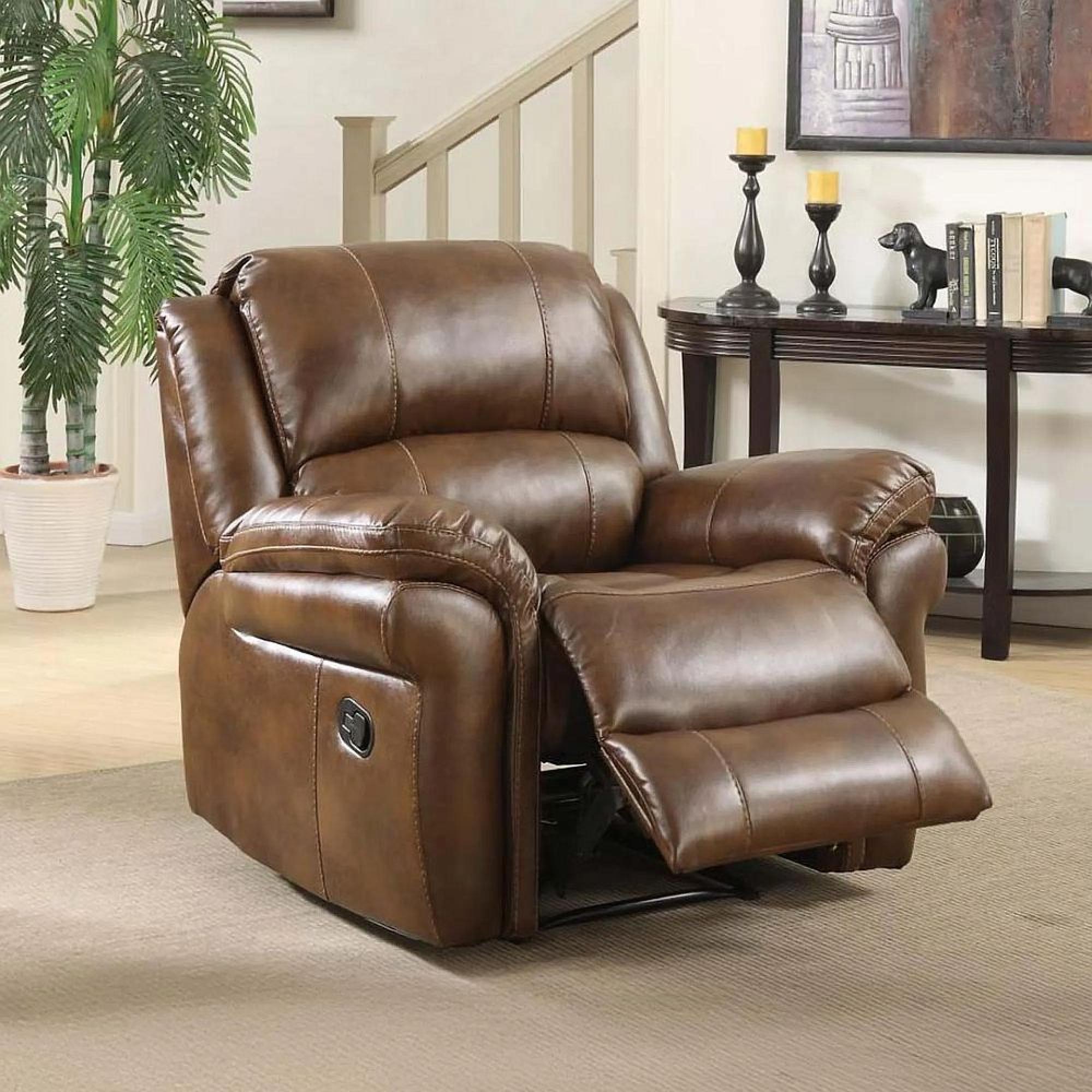 Clearance - Farnham Recliner Armchair - Tan Leather - FSS17518