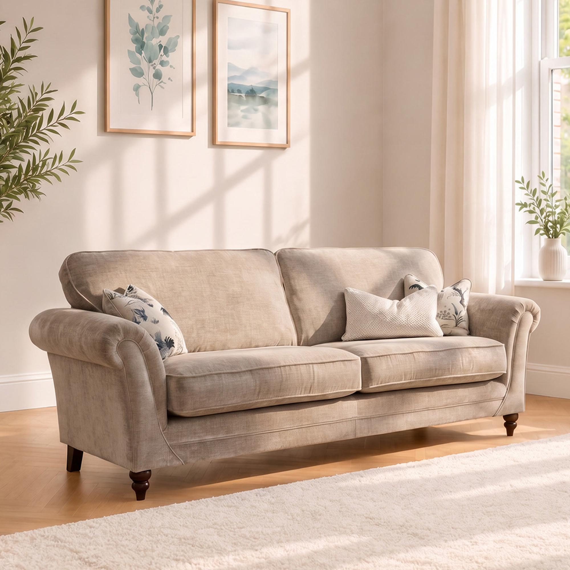 Buoyant Danbury Fabric Sofa - 4 Seater - Variation Available