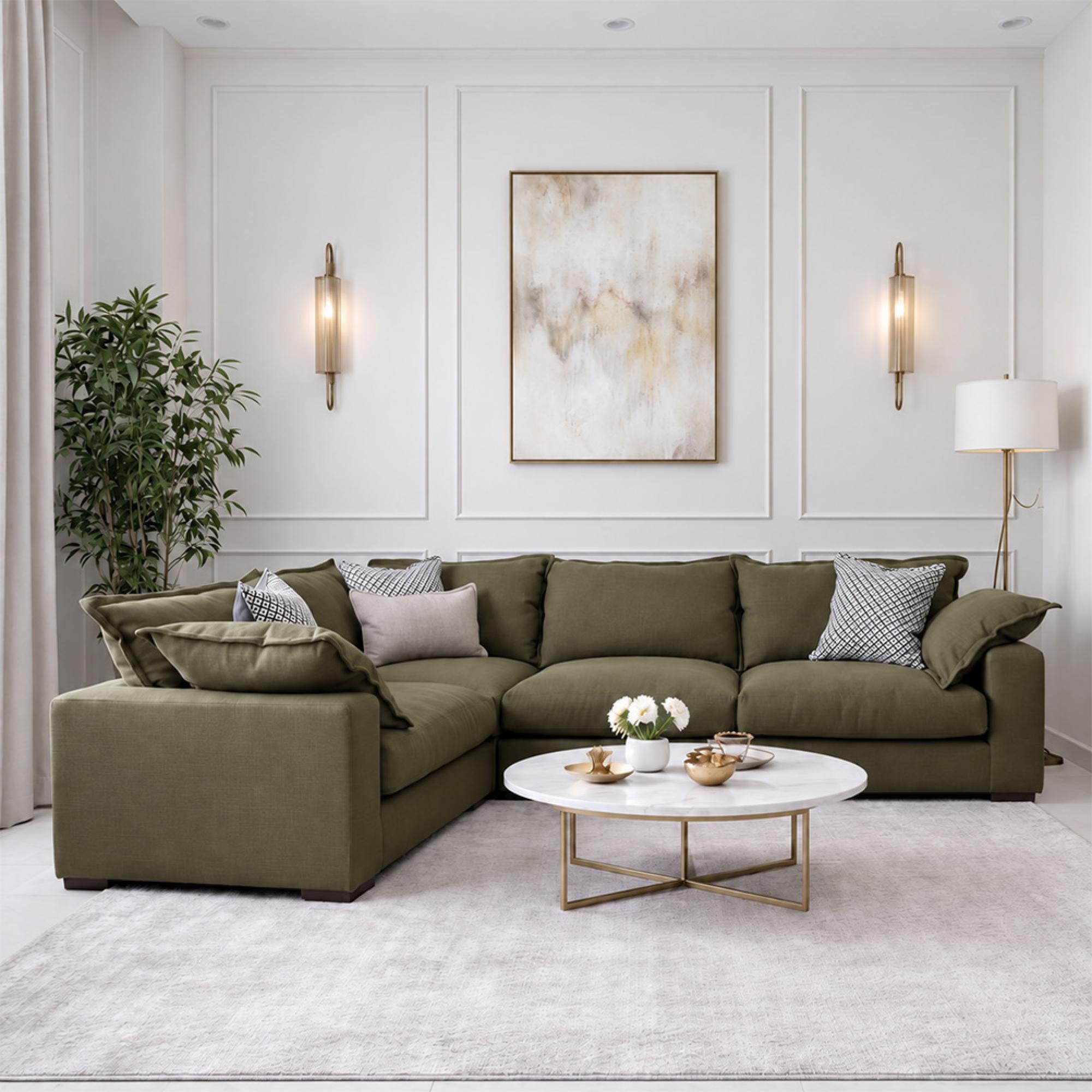 Buoyant Lennox Fabric Corner Sofa - LH1-COR-ALU-RH1 - Variation Available