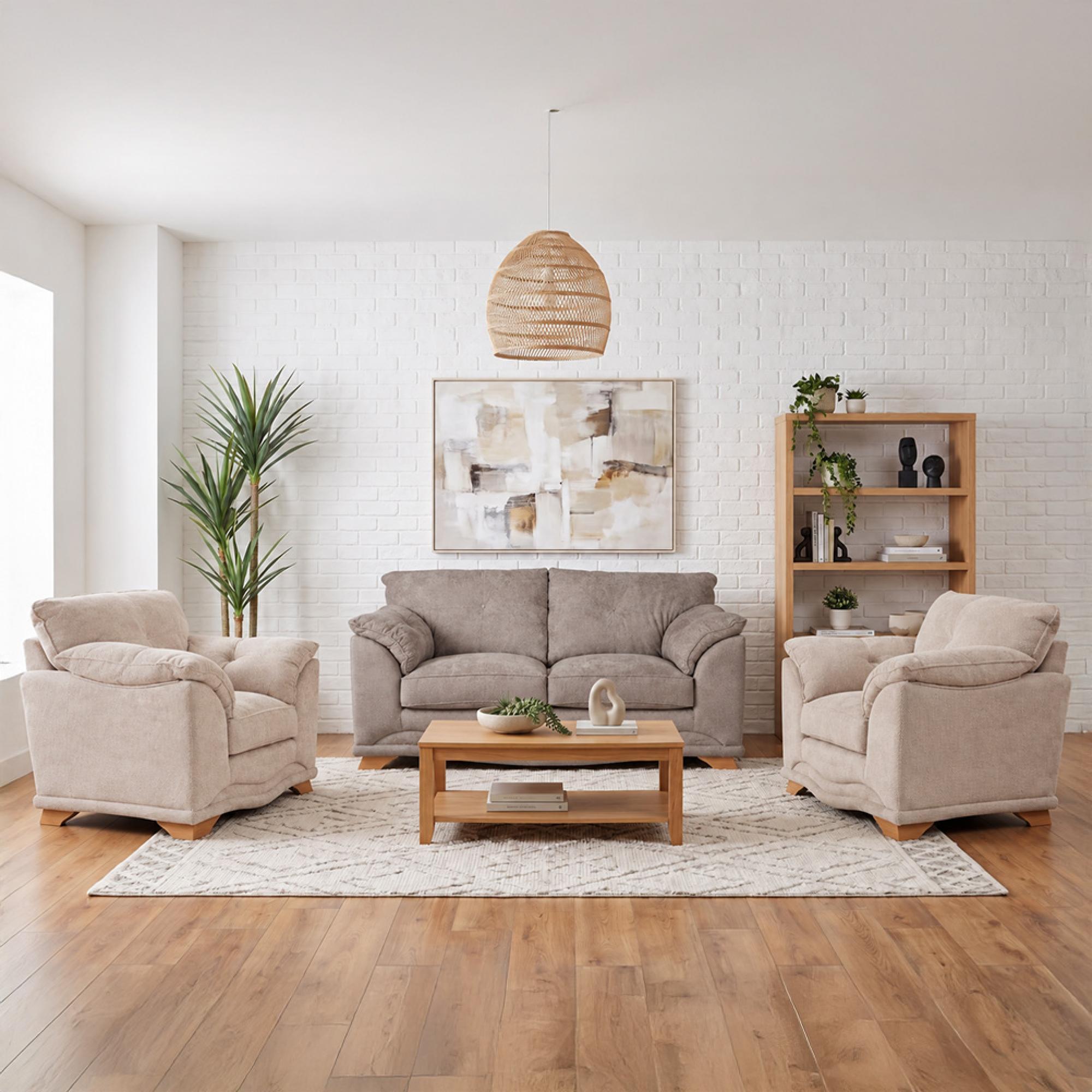 Buoyant Nicole Fabric Sofa Set - 2+1+1 Seater - Variation Available