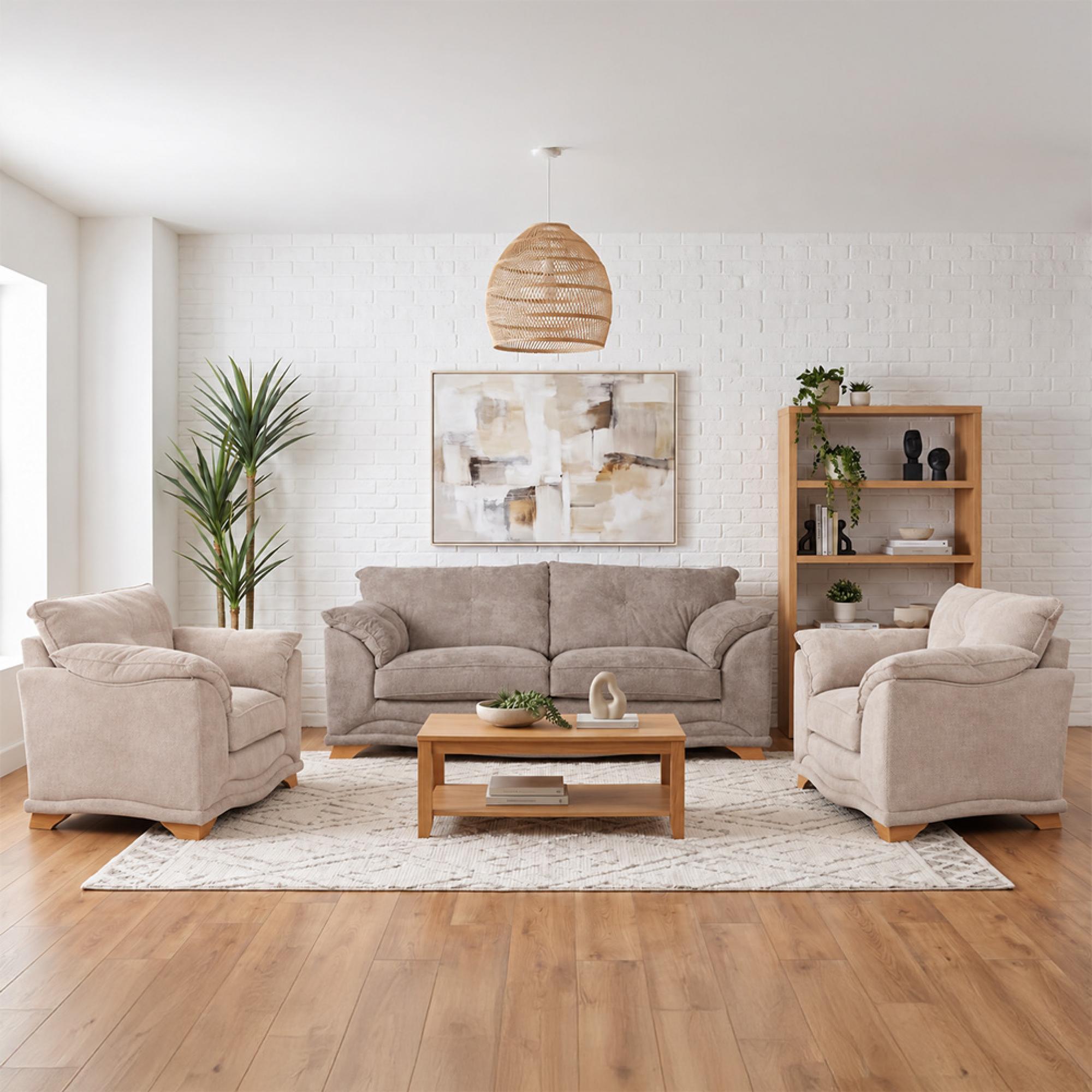 Buoyant Nicole Fabric Sofa Set - 3+1+1 Seater - Variation Available