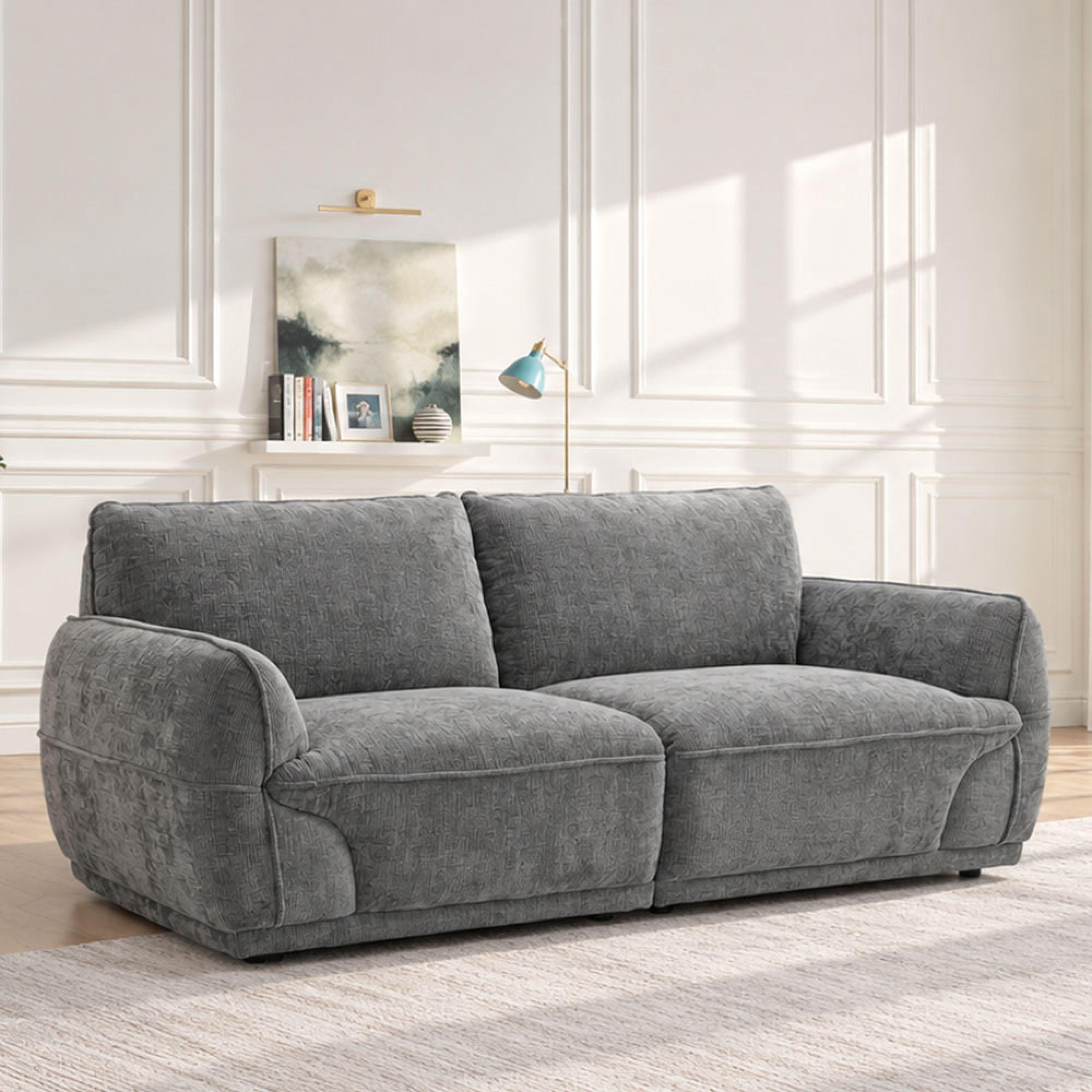 Angelo Sofa - 2 Seater - Grey - Fabric