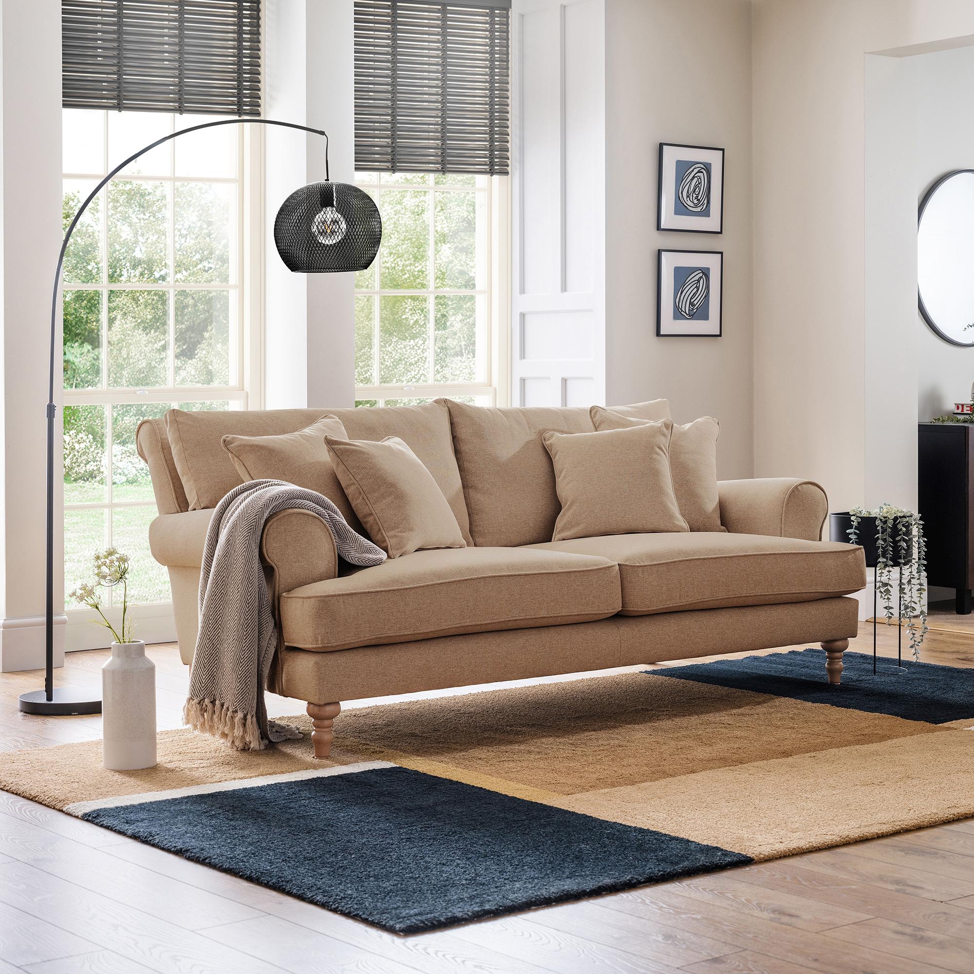 Arlan Sofa - 2.5 Seater - Sepia Fabric