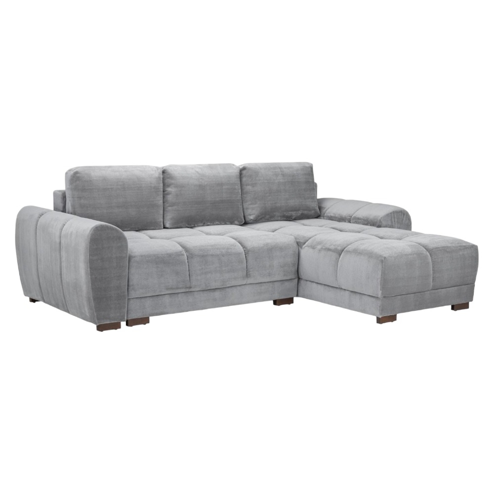 Azzuro Universal Corner Sofa Bed - Grey - Storage