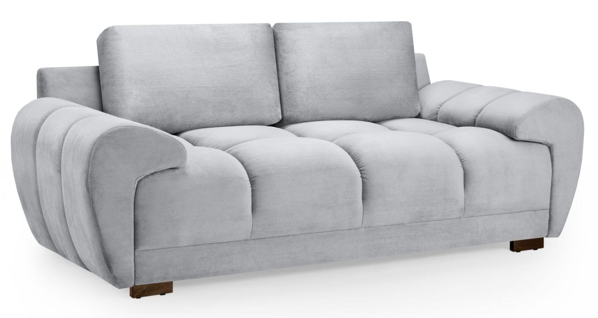 Azzuro Sofa - Grey Velvet Fabric - 2 Seater