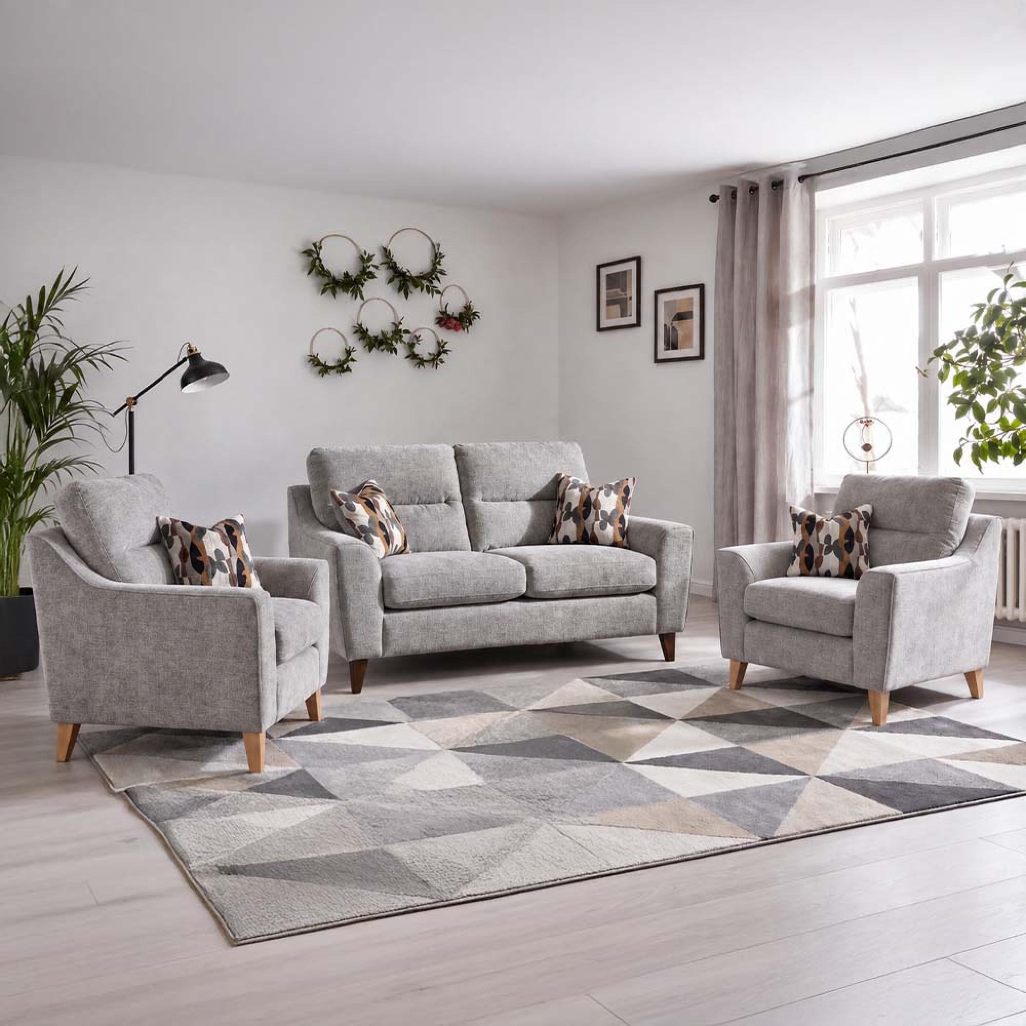 Buoyant Alice Fabric Sofa Set - 3+1+1 Seater - Variation Available
