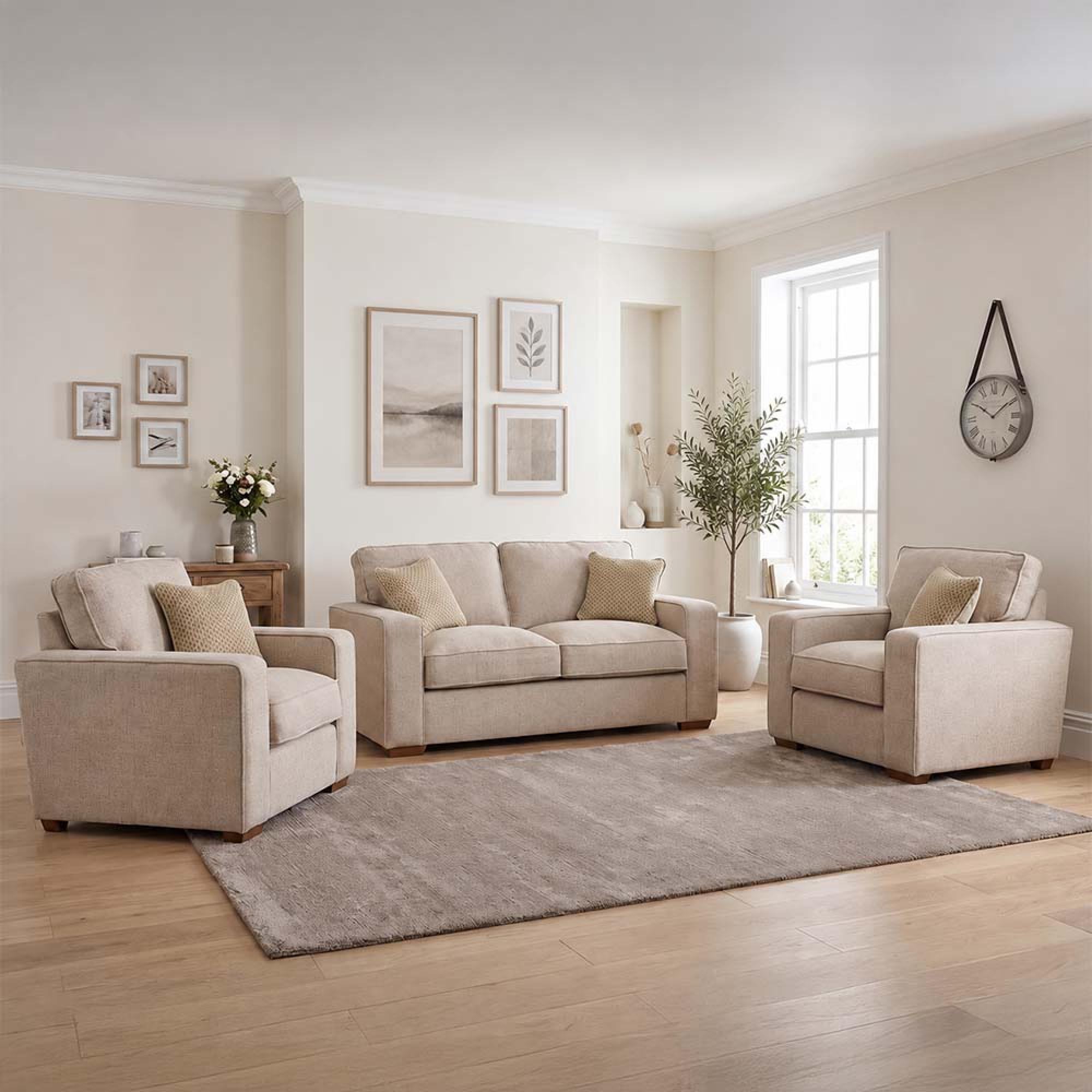 Buoyant Chicago Fabric Sofa Set - 2+1+1 Seater - Variation Available