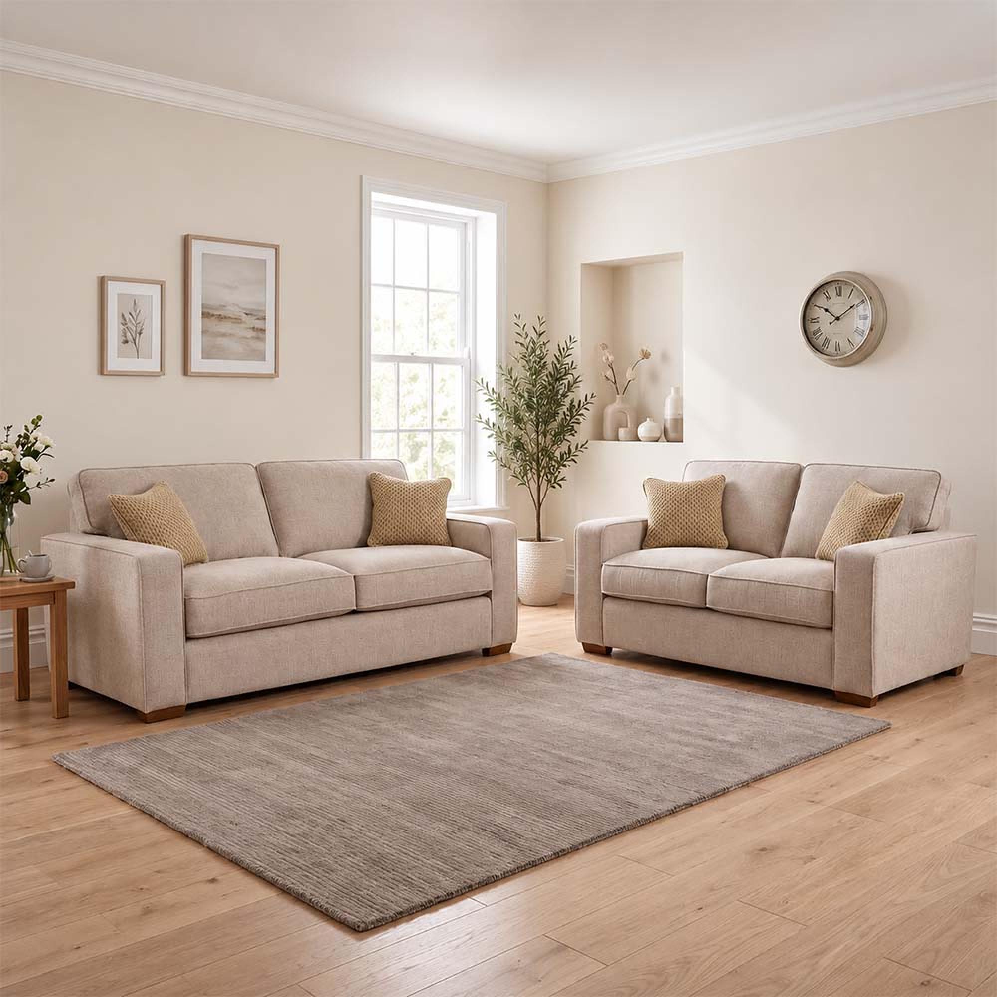 Buoyant Chicago Fabric Sofa Set - 3+2 Seater - Variation Available