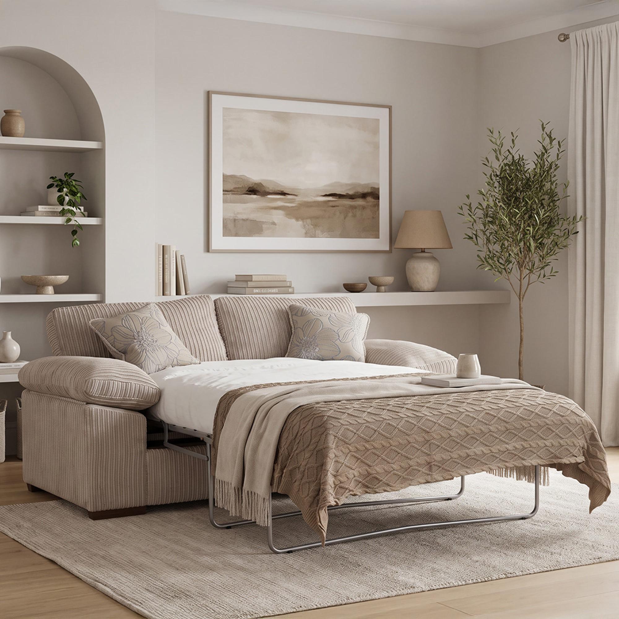 Buoyant Dexter Fabric Sofa Bed - 3 Seater - Pull Out - Variation Available